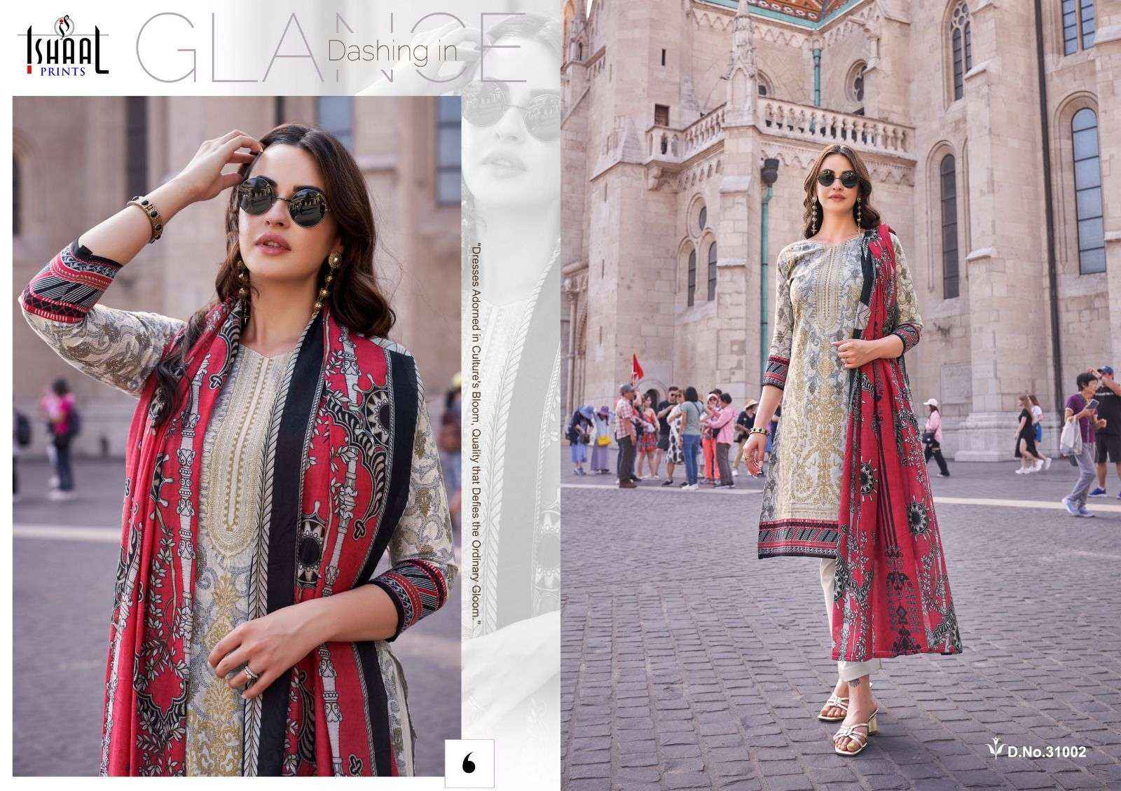 ISHAAL PRINTS GULMOHAR VOL 31 LAWN COTTON DRESS MATERIAL ( 10 PCS CATALOG )