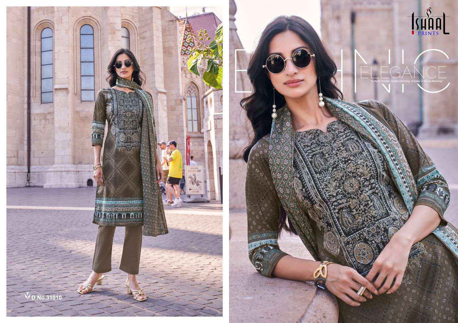 ISHAAL PRINTS GULMOHAR VOL 31 LAWN COTTON DRESS MATERIAL ( 10 PCS CATALOG )