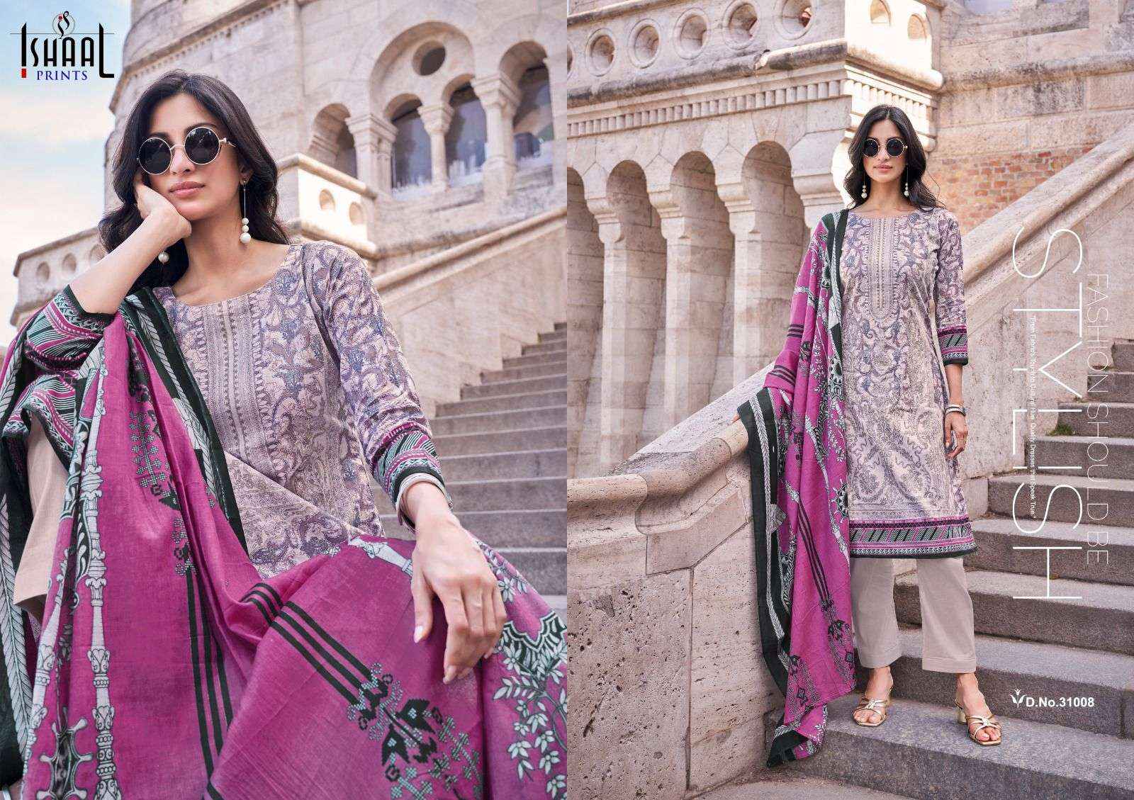 ISHAAL PRINTS GULMOHAR VOL 31 LAWN COTTON DRESS MATERIAL ( 10 PCS CATALOG )