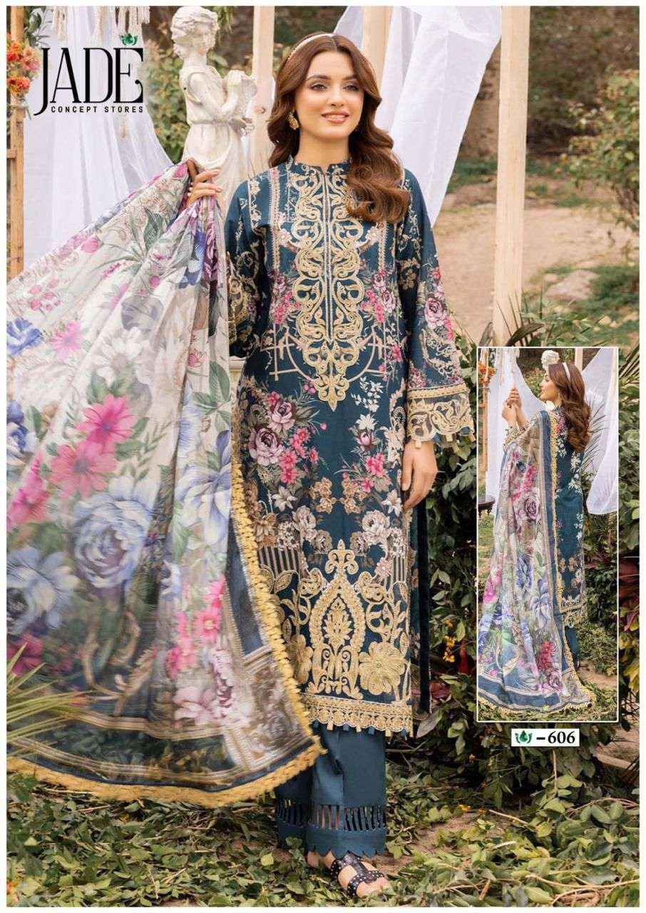 JADE CRIMSON EXCLUSIVE HEAVY LAWN COLLECTION VOL 6 DRESS MATERIAL ( 6 PCS CATALOG )