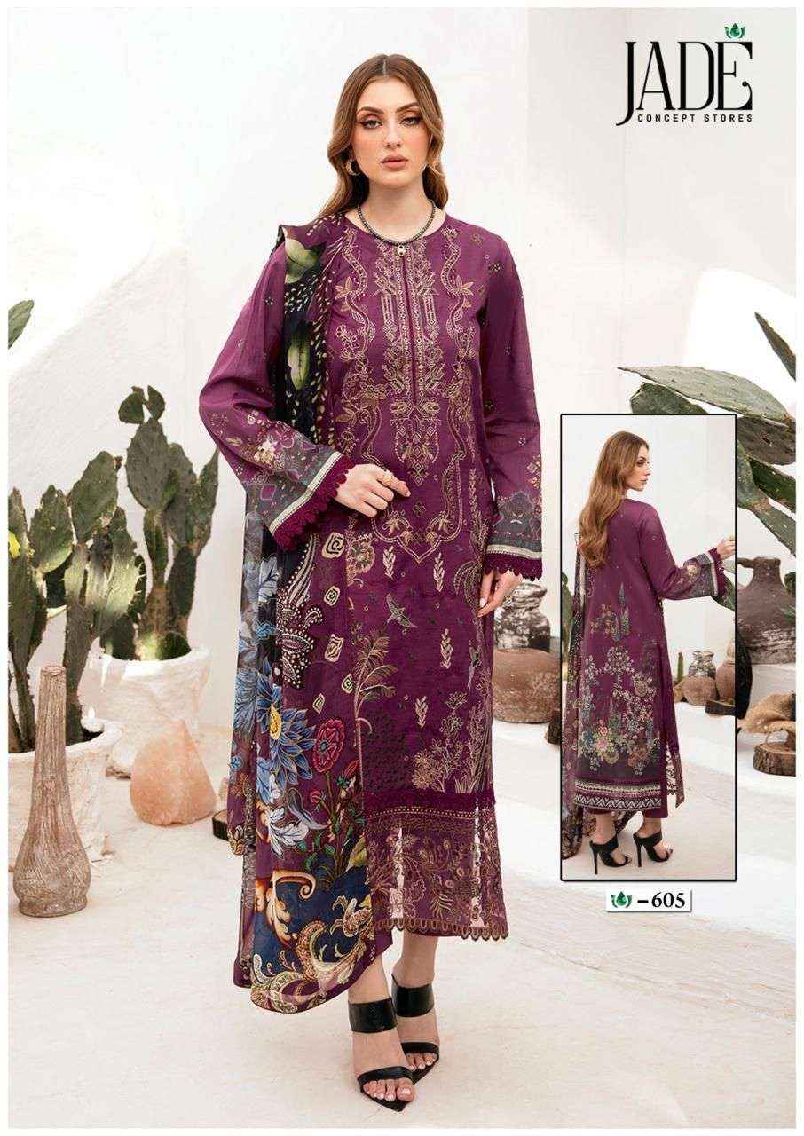 JADE CRIMSON EXCLUSIVE HEAVY LAWN COLLECTION VOL 6 DRESS MATERIAL ( 6 PCS CATALOG )