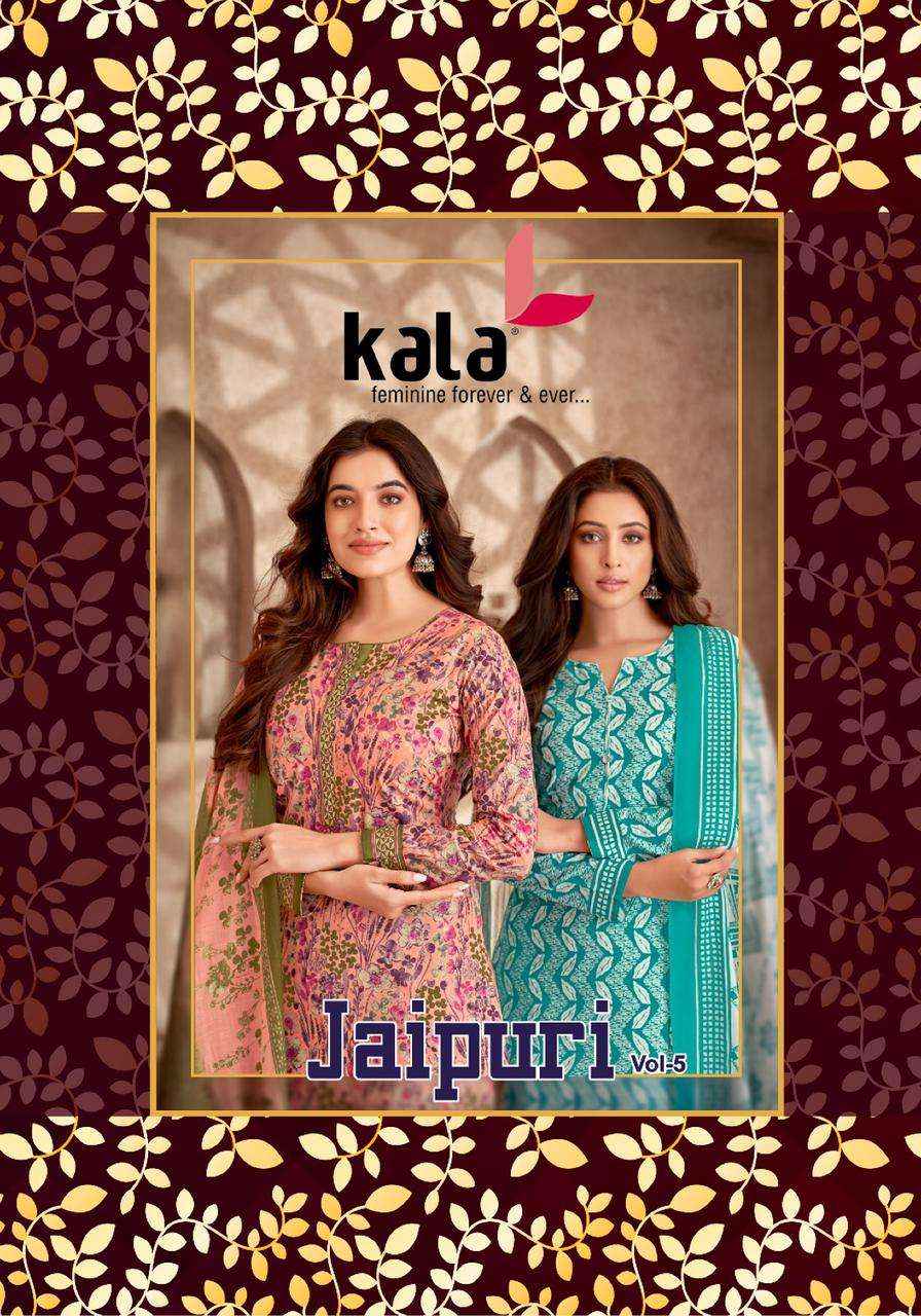 KALA FASHION JAIPURI VOL 5 COTTON DRESS MATERIAL ( 12 PCS CATALOG )