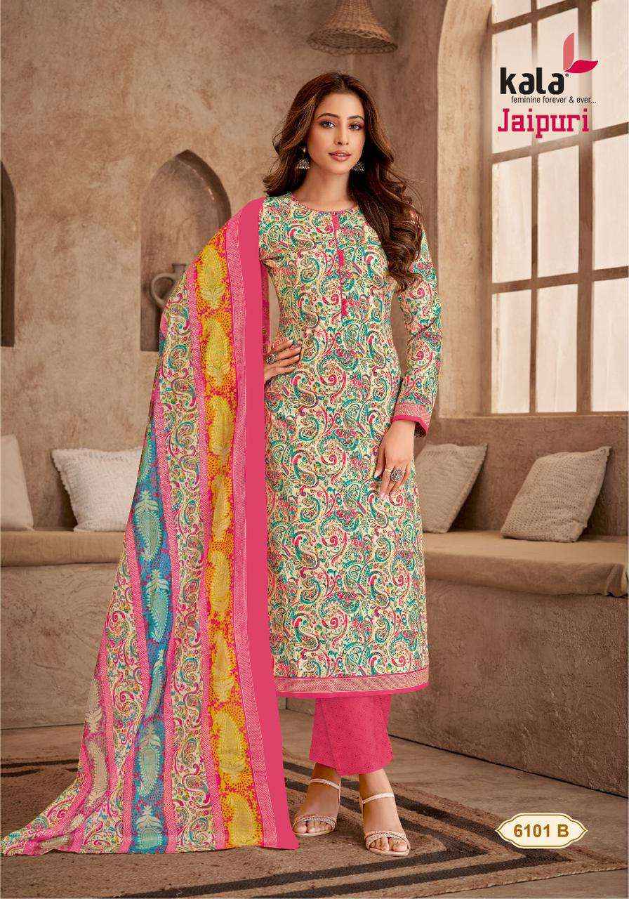 KALA FASHION JAIPURI VOL 5 COTTON DRESS MATERIAL ( 12 PCS CATALOG )