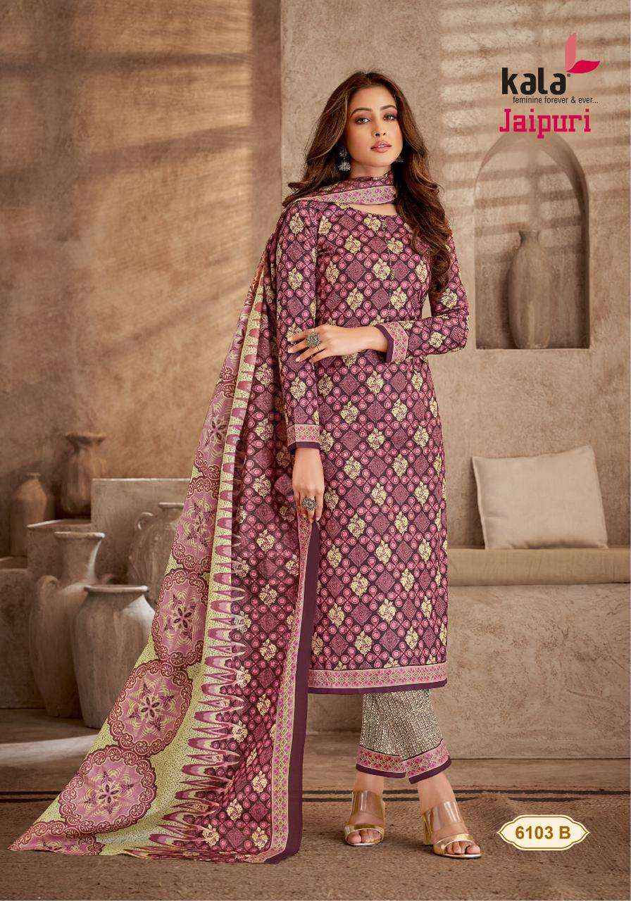 KALA FASHION JAIPURI VOL 5 COTTON DRESS MATERIAL ( 12 PCS CATALOG )