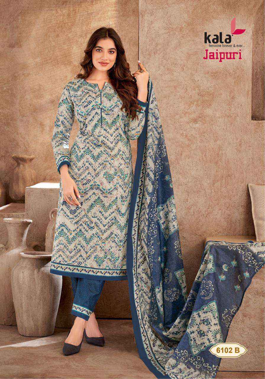 KALA FASHION JAIPURI VOL 5 COTTON DRESS MATERIAL ( 12 PCS CATALOG )