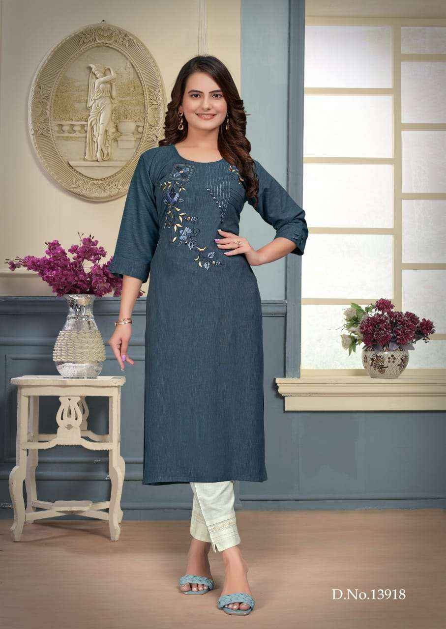 KALAROOP KAJREE FASHION KIRTI STYLE LADIES KURTI ( 6 PCS CATALOG )