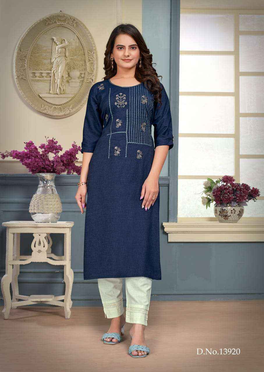 KALAROOP KAJREE FASHION KIRTI STYLE LADIES KURTI ( 6 PCS CATALOG )