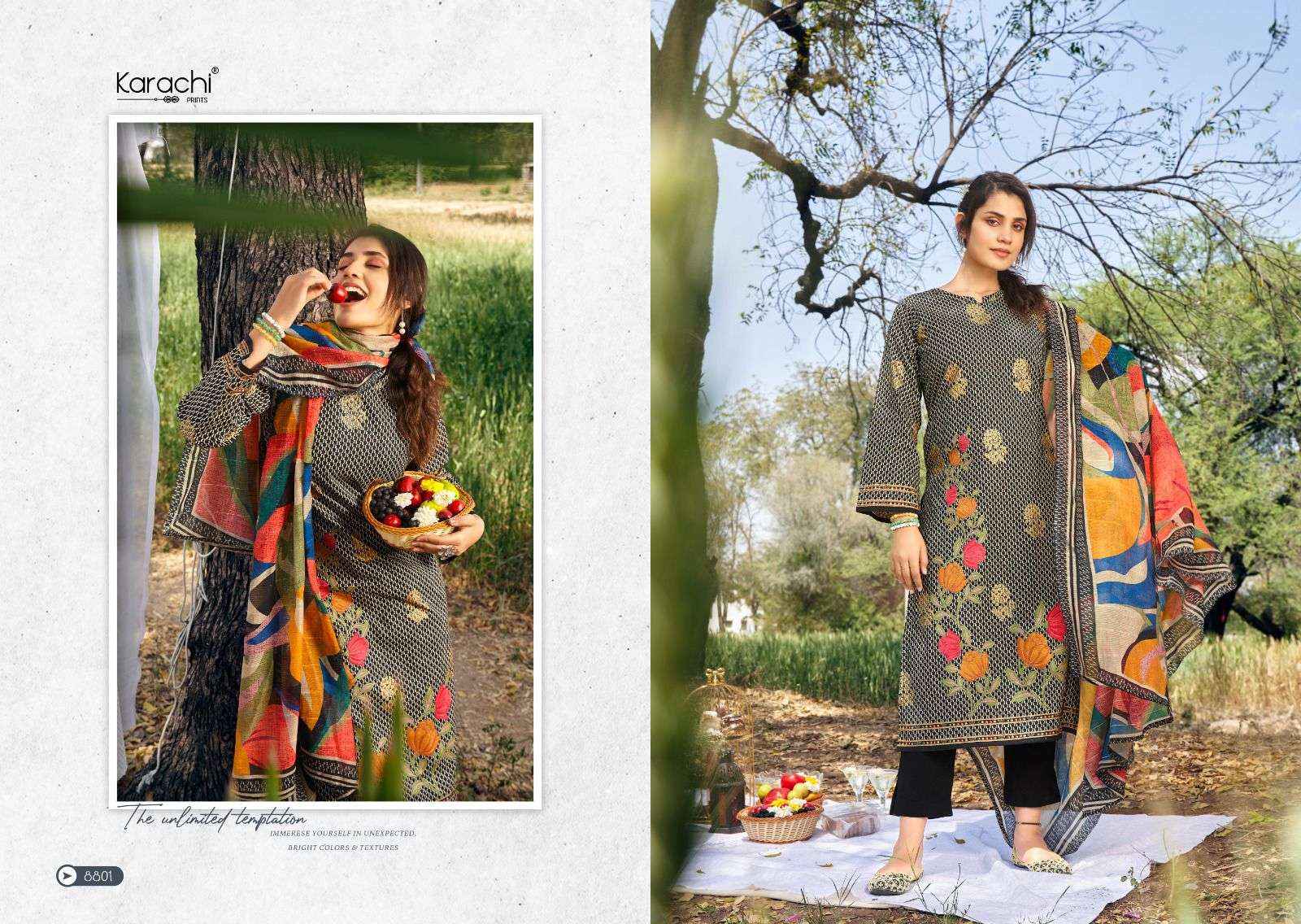 Karachi Prints Kesar Alfaaz Digital Pakistani Designer Suits ( 4 Pcs Catalog ) 