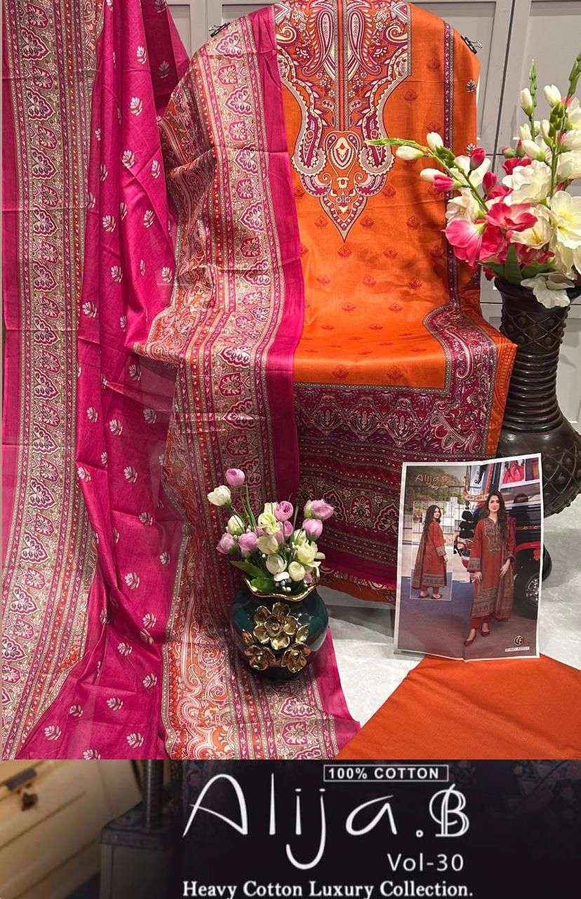 KEVAL FAB ALIJA B VOL 30 COTTON DIGITAL  SALWAR SUIT ( 6 pcs catalog )