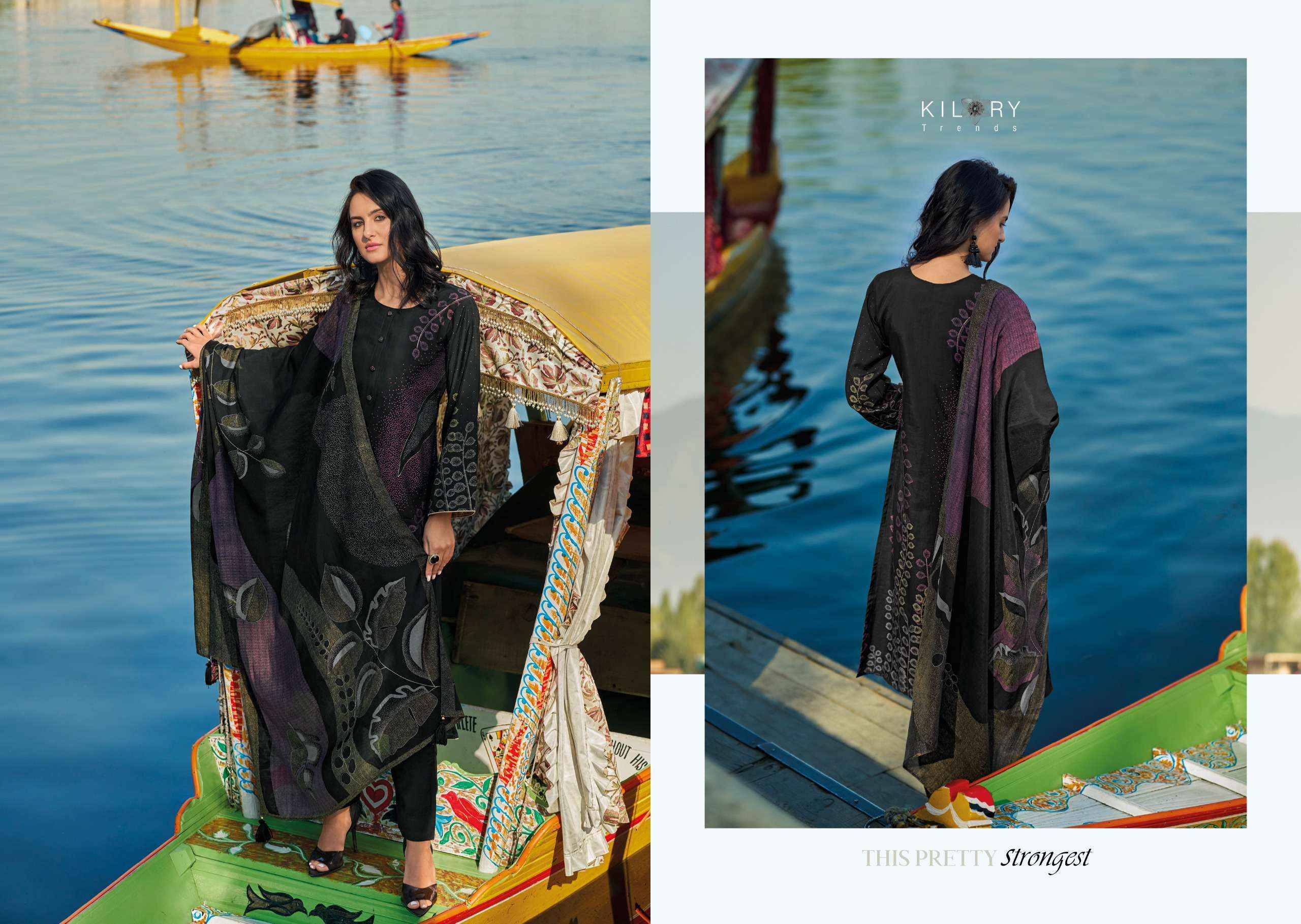 KILORY TRENDZ ZAINAB VISCOSE FANCY EMBROIDERY DRESS MATERIAL ( 8 PCS CATALOG )