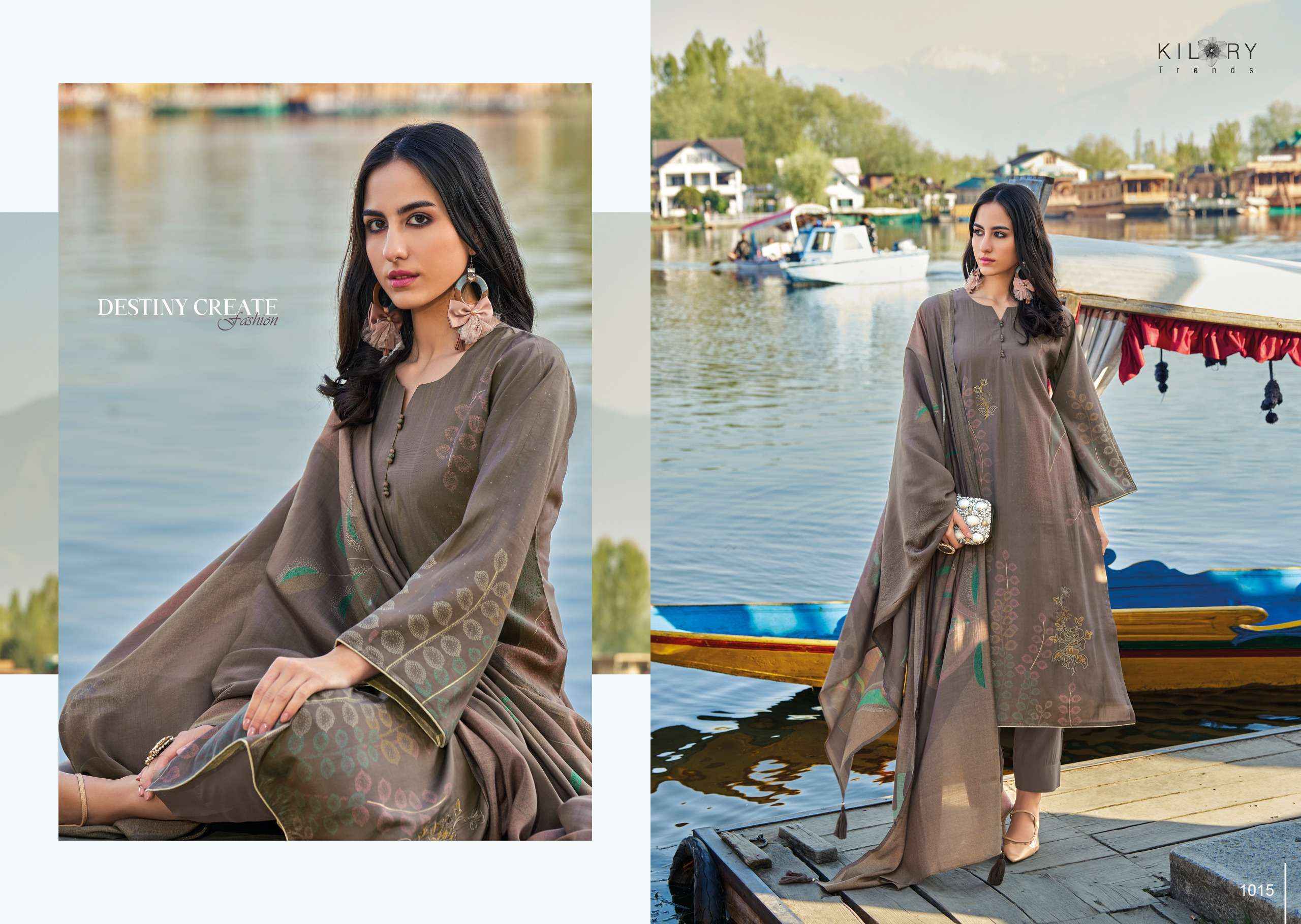 KILORY TRENDZ ZAINAB VISCOSE FANCY EMBROIDERY DRESS MATERIAL ( 8 PCS CATALOG )