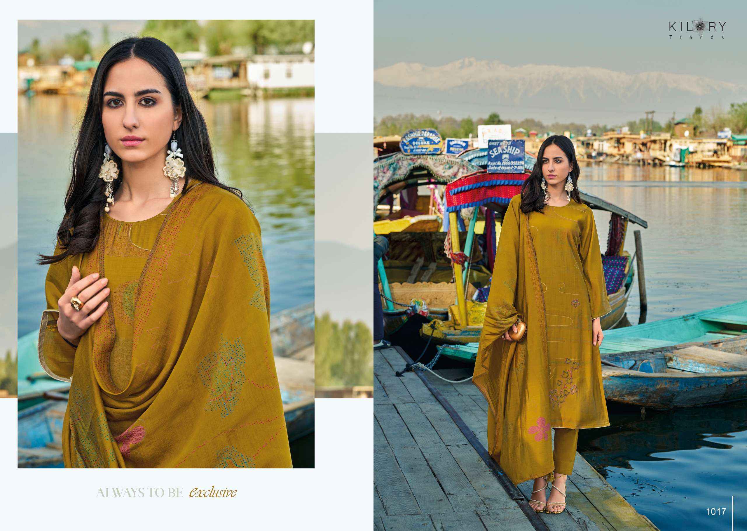 KILORY TRENDZ ZAINAB VISCOSE FANCY EMBROIDERY DRESS MATERIAL ( 8 PCS CATALOG )
