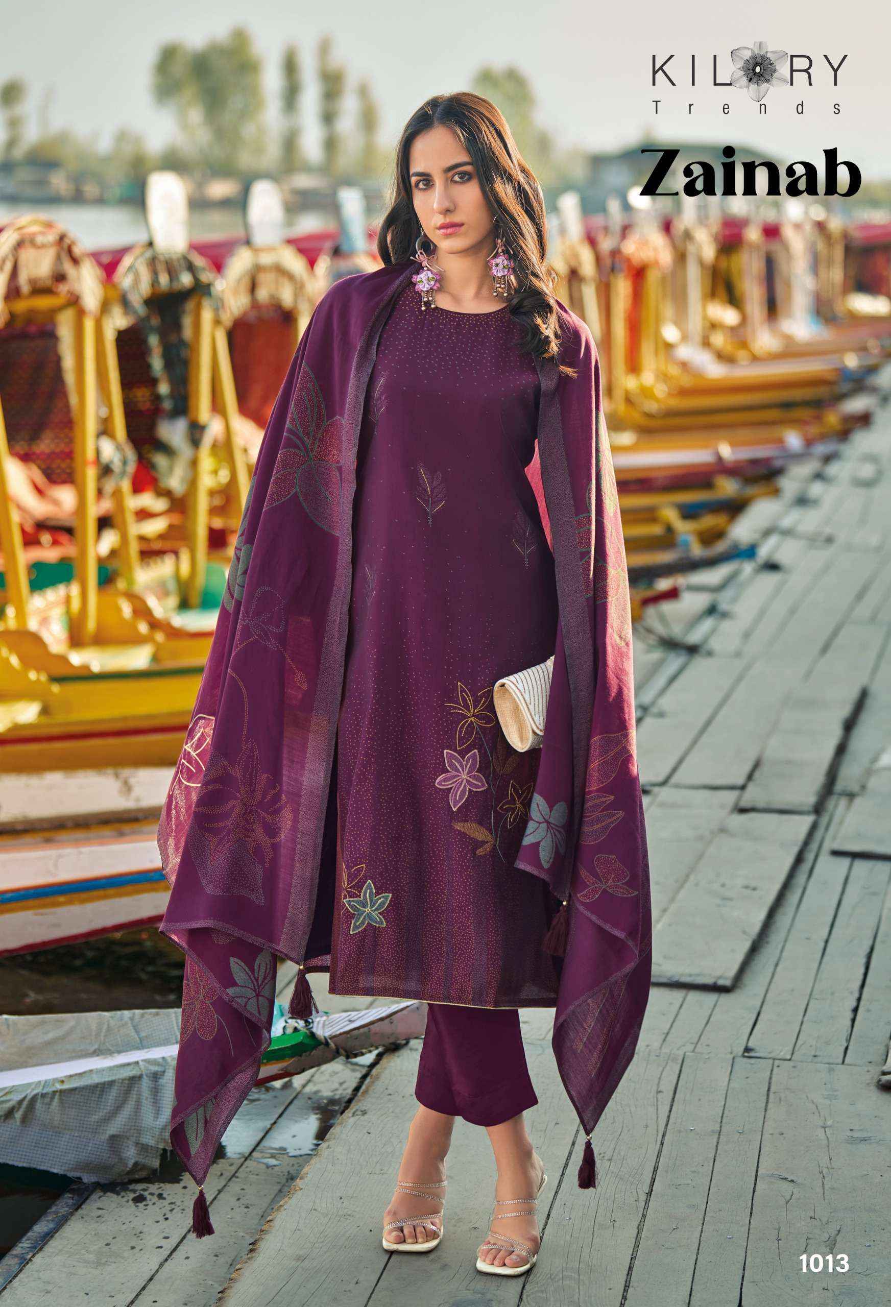 KILORY TRENDZ ZAINAB VISCOSE FANCY EMBROIDERY SUIT ( 8 PCS CATALOG )