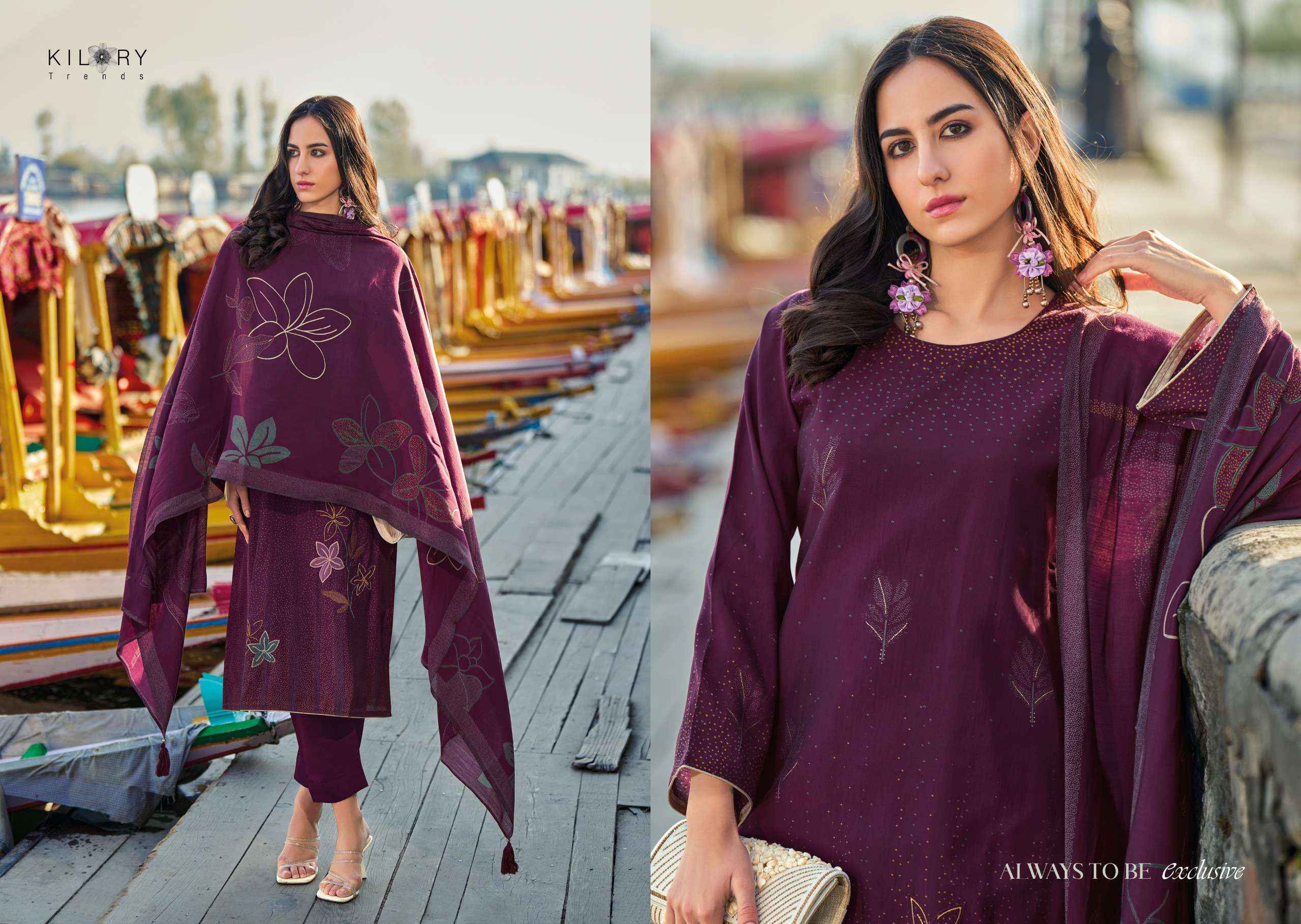 KILORY TRENDZ ZAINAB VISCOSE FANCY EMBROIDERY SUIT ( 8 PCS CATALOG )