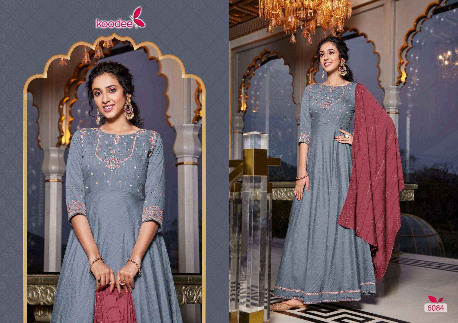 KOODEE FASHION SUNDRA VOL 3 VISCOSE DESIGNER GOWN WITH DUPATTA SET ( 6 PCS CATALOG )