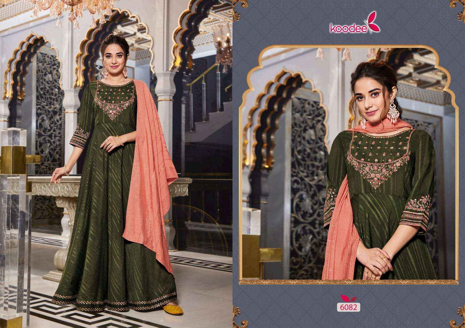 KOODEE FASHION SUNDRA VOL 3 VISCOSE DESIGNER GOWN WITH DUPATTA SET ( 6 PCS CATALOG )