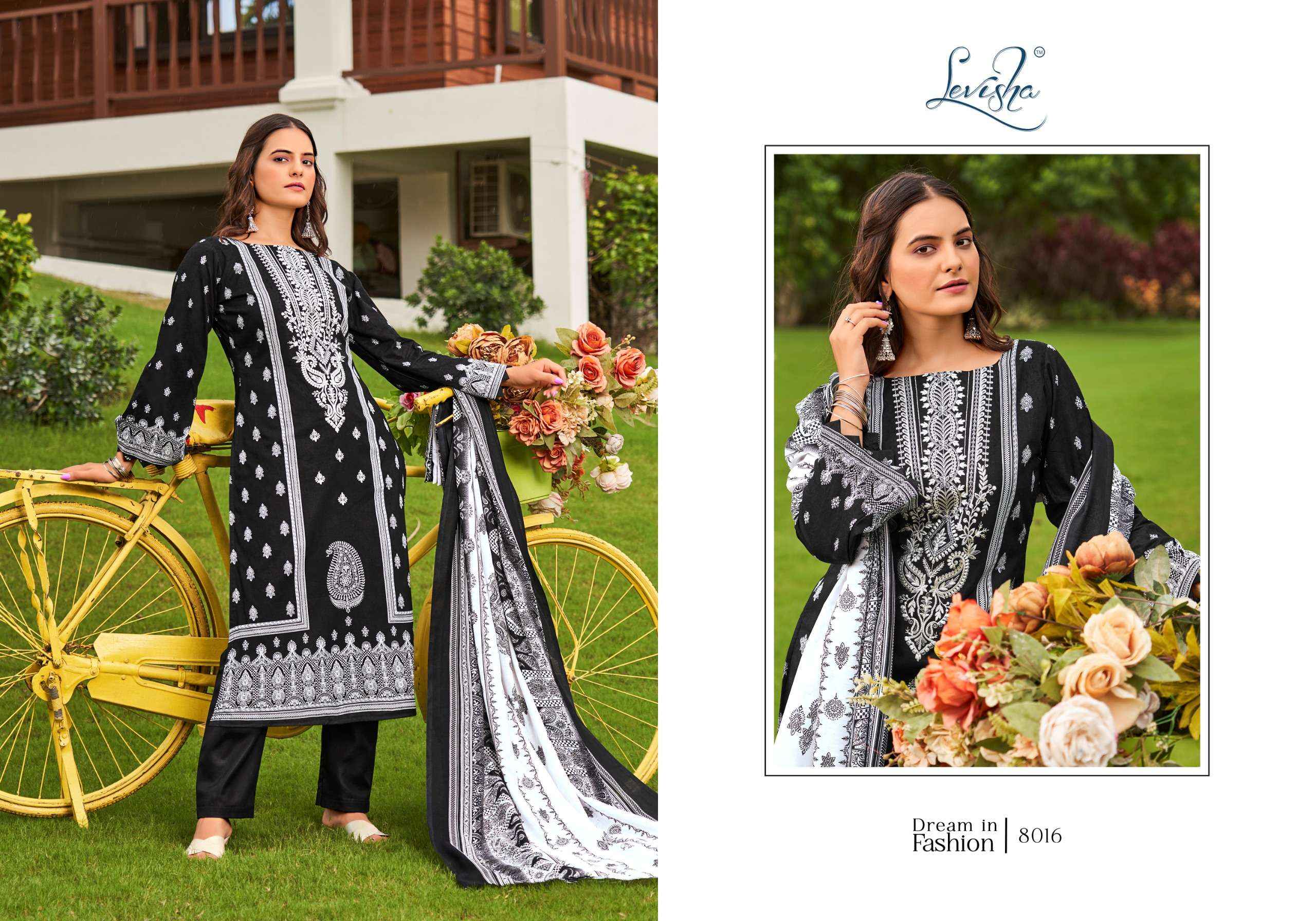 LEVISHA NAIRA NX VOL 8 COTTON DESIGNER DRESS MATERIAL ( 8 PCS CATALOG )