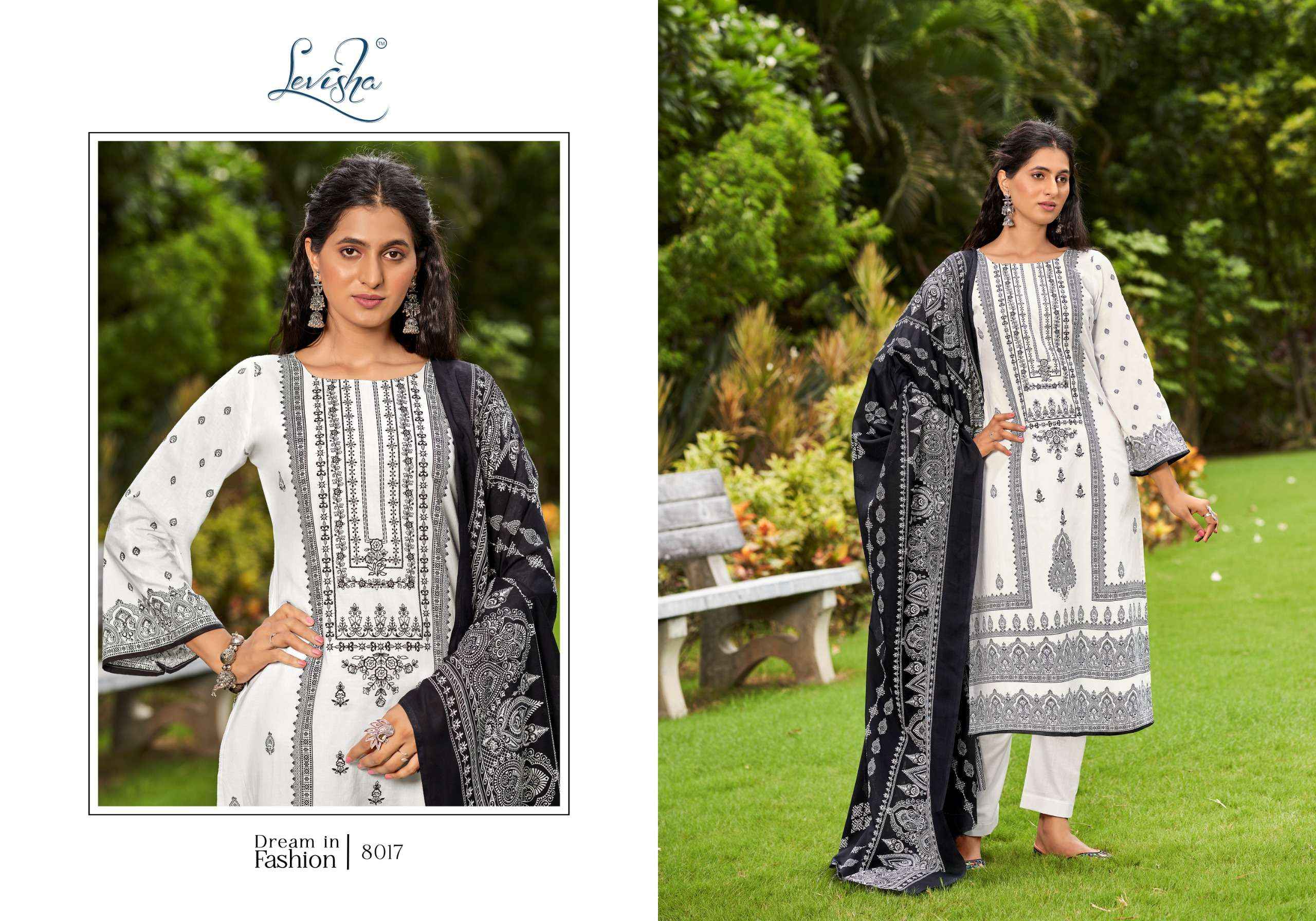 LEVISHA NAIRA NX VOL 8 COTTON DESIGNER DRESS MATERIAL ( 8 PCS CATALOG )