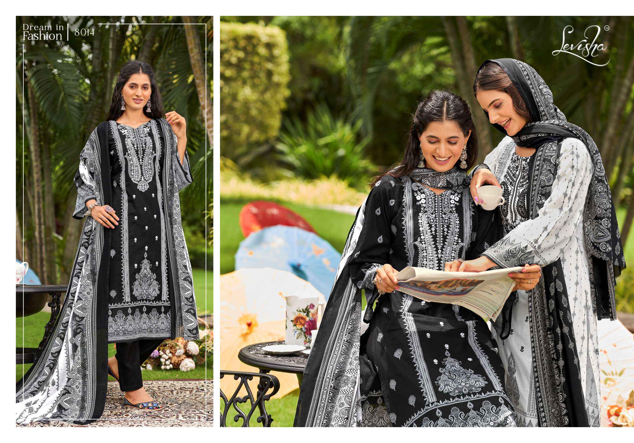 LEVISHA NAIRA NX VOL 8 COTTON DESIGNER DRESS MATERIAL ( 8 PCS CATALOG )