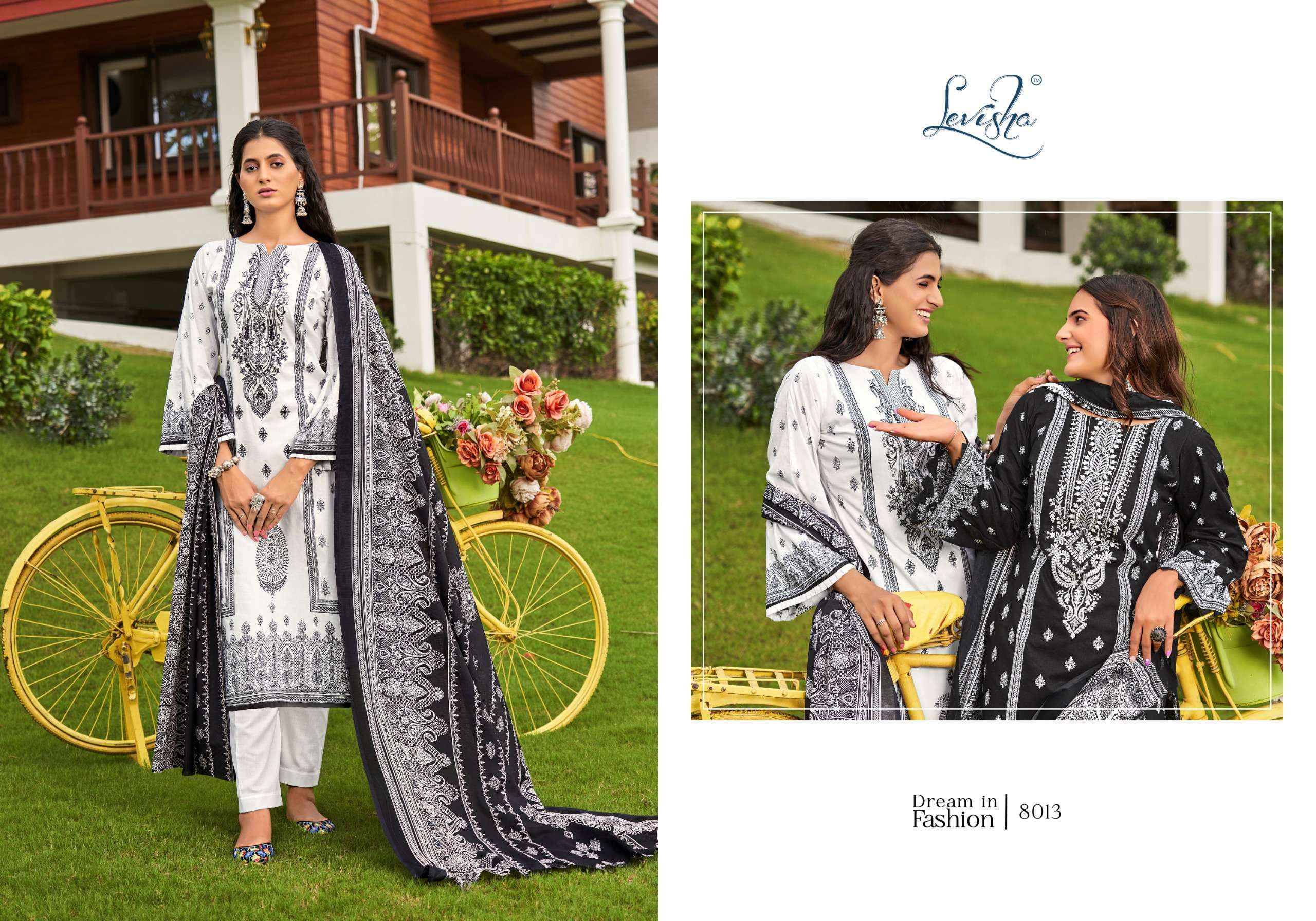 LEVISHA NAIRA NX VOL 8 COTTON DESIGNER DRESS MATERIAL ( 8 PCS CATALOG )