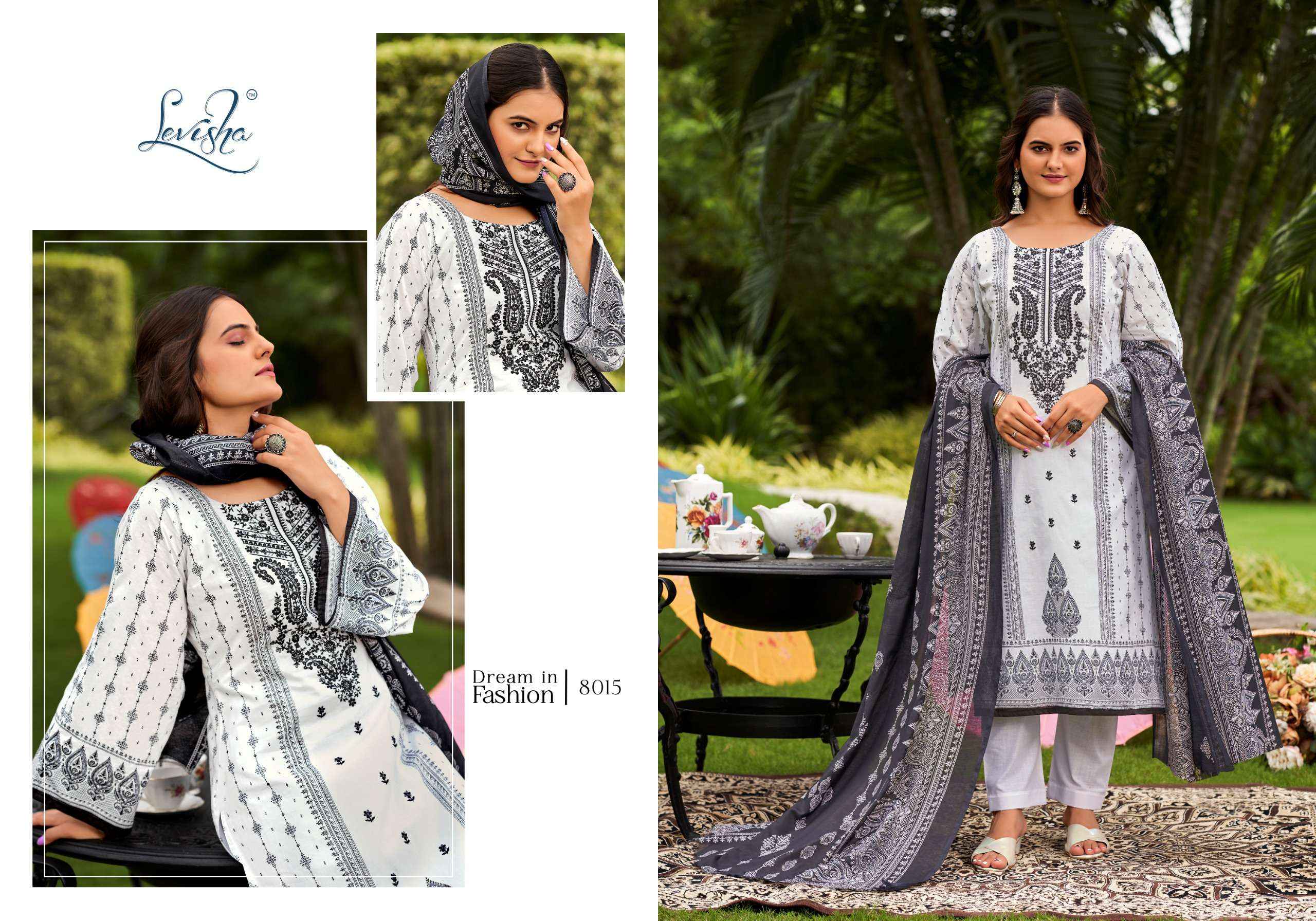 LEVISHA NAIRA NX VOL 8 COTTON DESIGNER DRESS MATERIAL ( 8 PCS CATALOG )