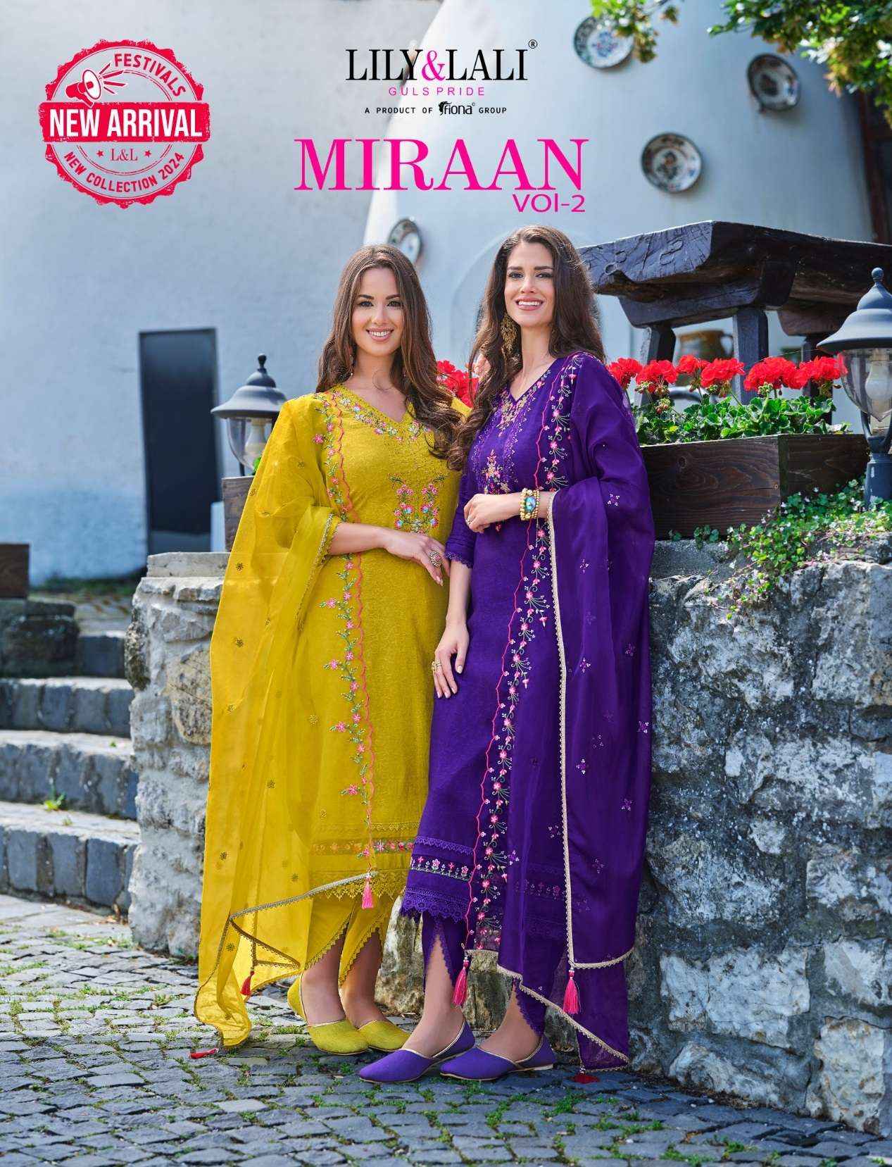 LILY AND LALI MIRAAN VOL 2 VISCOSE SILK BEAUTIFUL DESIGNER SUIT ( 6 PCS CATALOG )