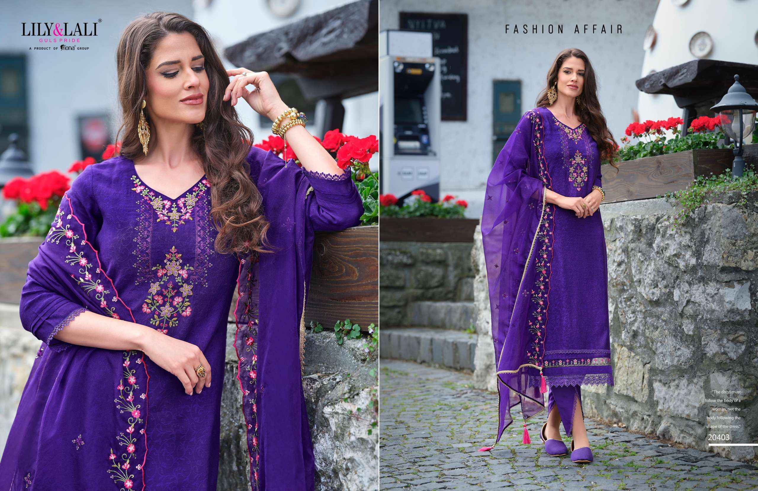 LILY AND LALI MIRAAN VOL 2 VISCOSE SILK BEAUTIFUL DESIGNER SUIT ( 6 PCS CATALOG )