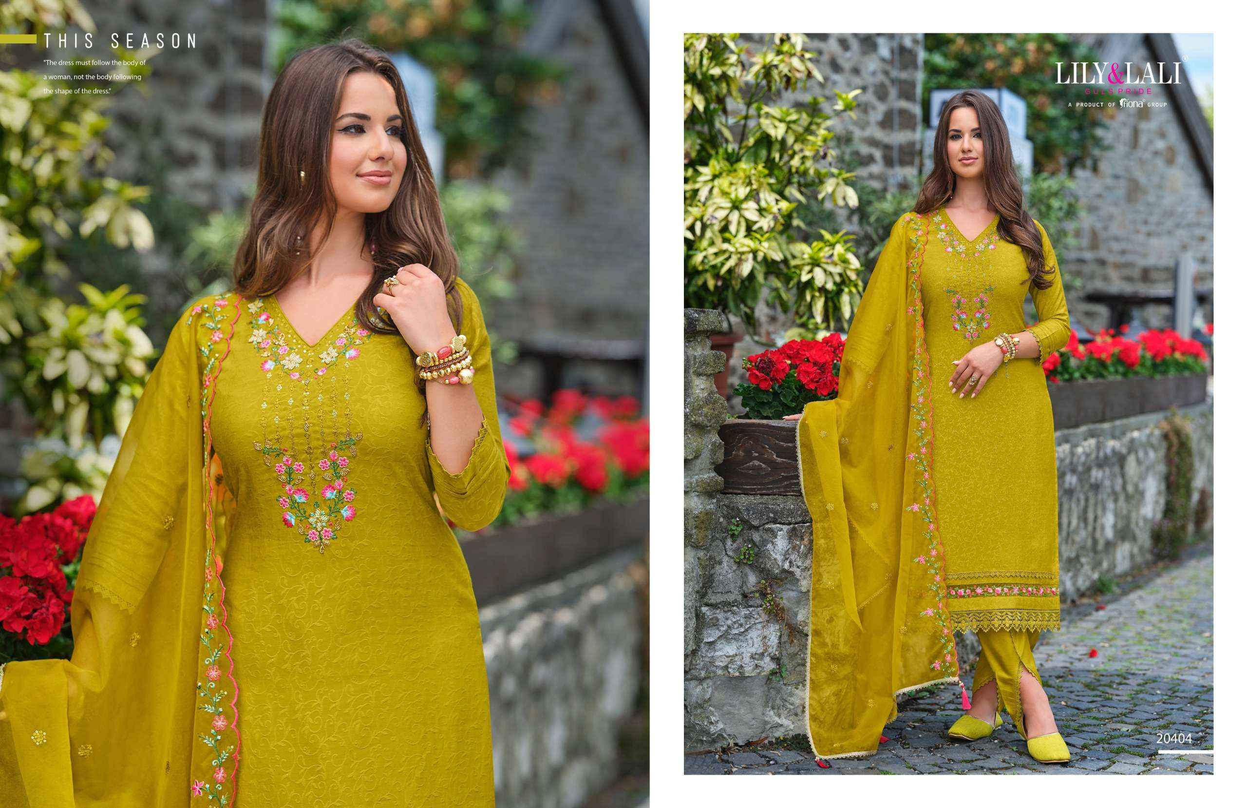 LILY AND LALI MIRAAN VOL 2 VISCOSE SILK BEAUTIFUL DESIGNER SUIT ( 6 PCS CATALOG )