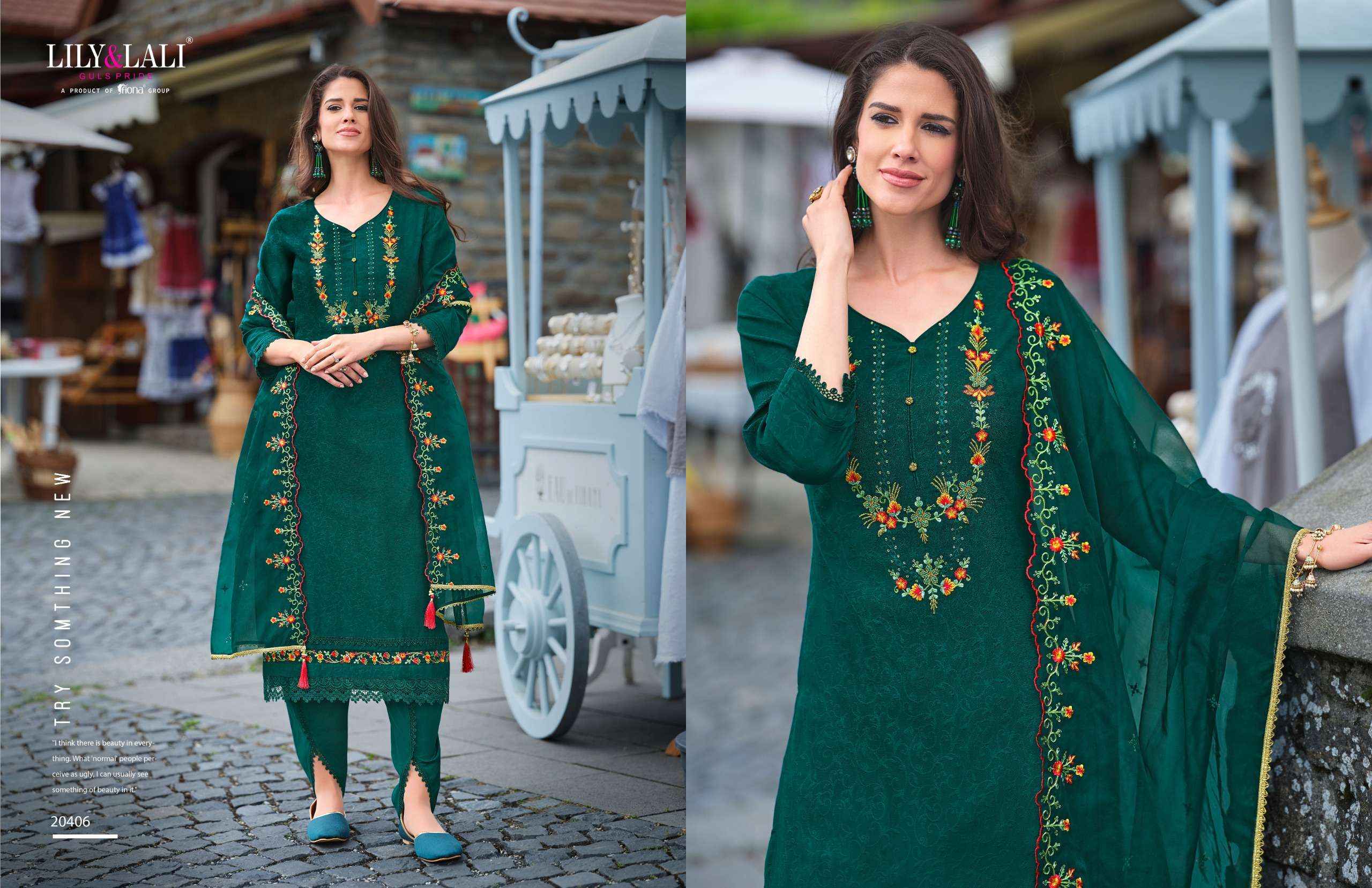 LILY AND LALI MIRAAN VOL 2 VISCOSE SILK BEAUTIFUL DESIGNER SUIT ( 6 PCS CATALOG )