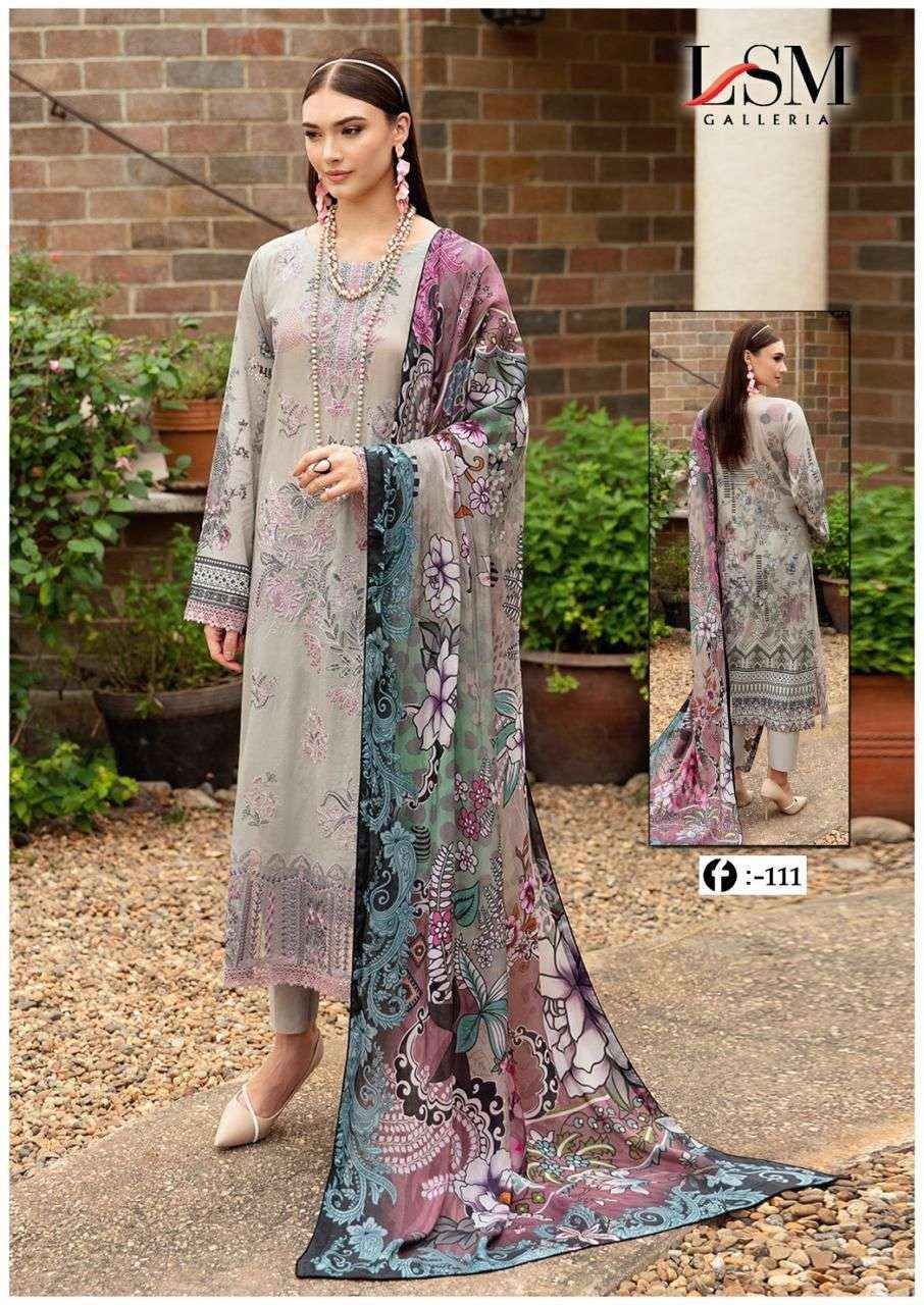 LSM GALLERIA FIRDOUS QUEEN LAWN VOL 11 READY MADE COLLECTION ( 6 pcs catalog )