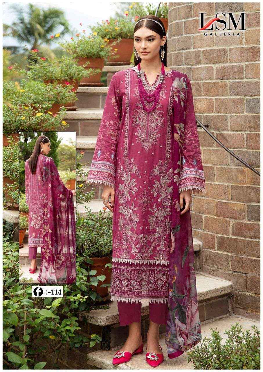 LSM GALLERIA FIRDOUS QUEEN LAWN VOL 11 READY MADE COLLECTION ( 6 pcs catalog )