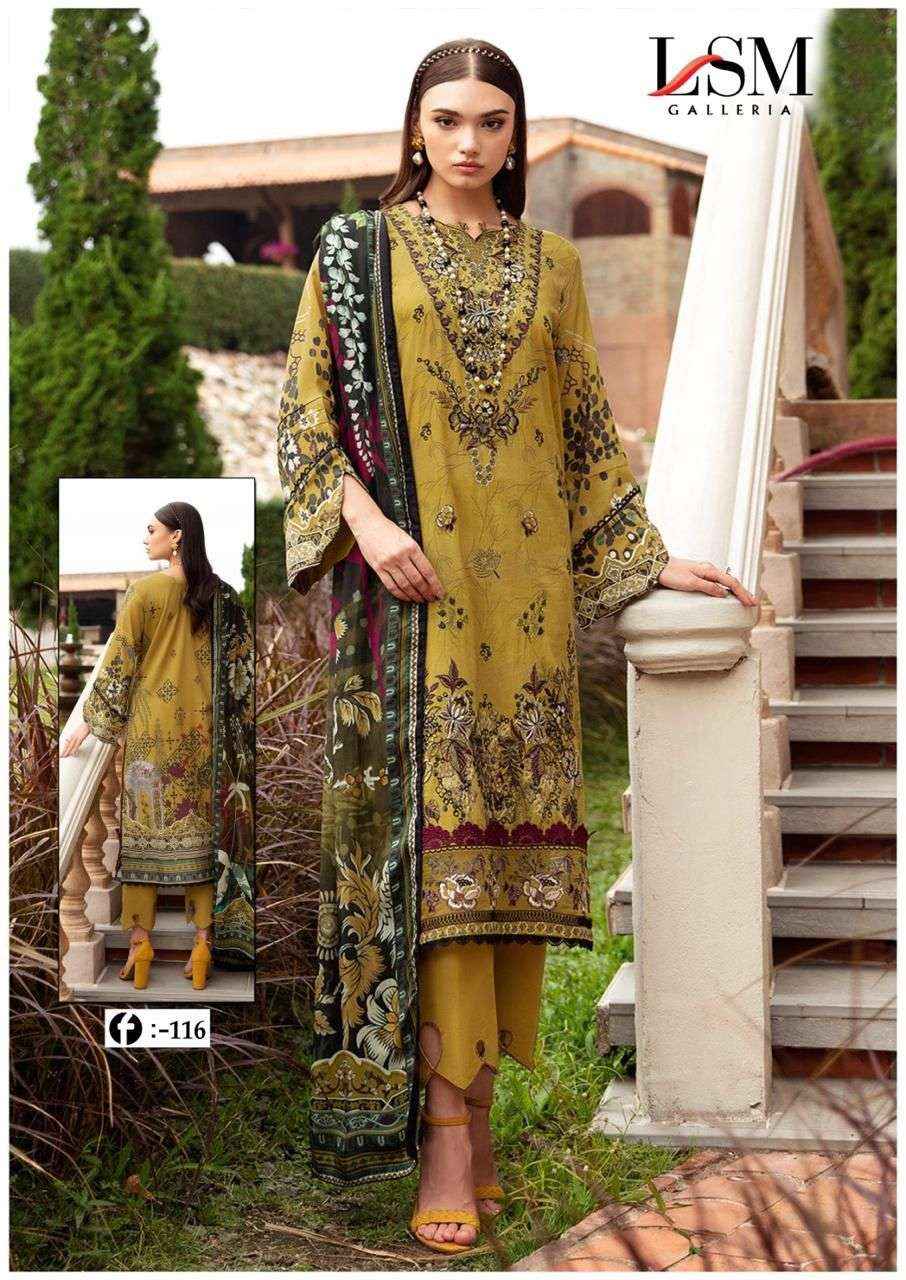 LSM GALLERIA FIRDOUS QUEEN LAWN VOL 11 READY MADE COLLECTION ( 6 pcs catalog )