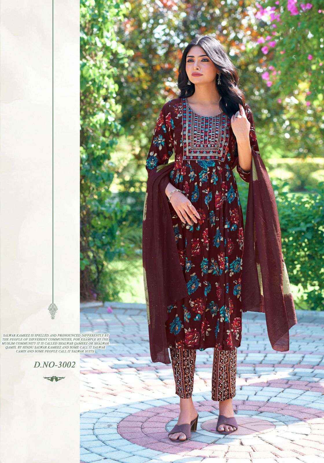 MYSTIC 9 SHANAYA VOL 3 UMBRELLA CUT PATTERN KURTI COMBO SET ( 8 pcs catalog )