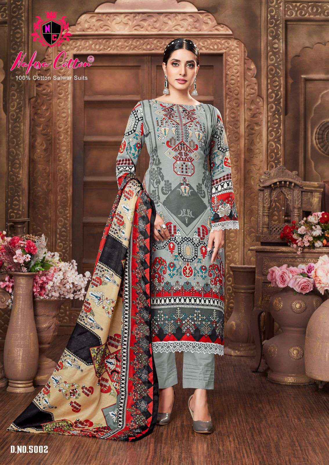 NAFISA COTTON MAHERA KARACHI SUITS VOL 5 COTTON DIGITAL PRINT SUIT ( 6 pcs catalog )