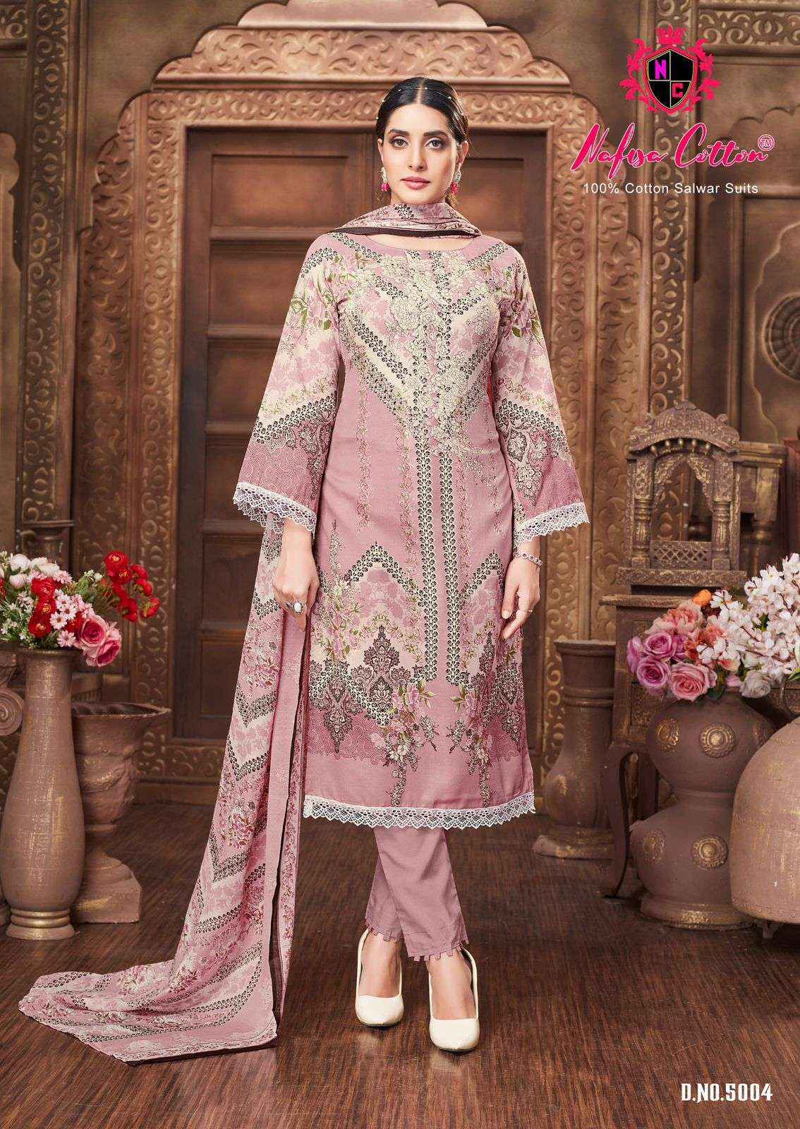 NAFISA COTTON MAHERA KARACHI SUITS VOL 5 COTTON DIGITAL PRINT SUIT ( 6 pcs catalog )