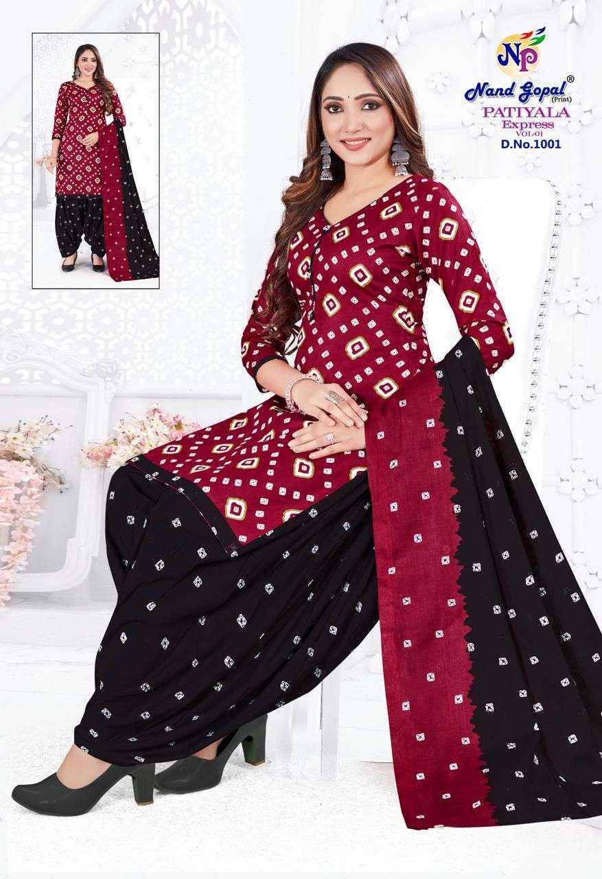 NAND GOPAL PATIYALA EXPRESS VOL 1 COTTON DRESS MATERIAL ( 12 PCS CATALOG )