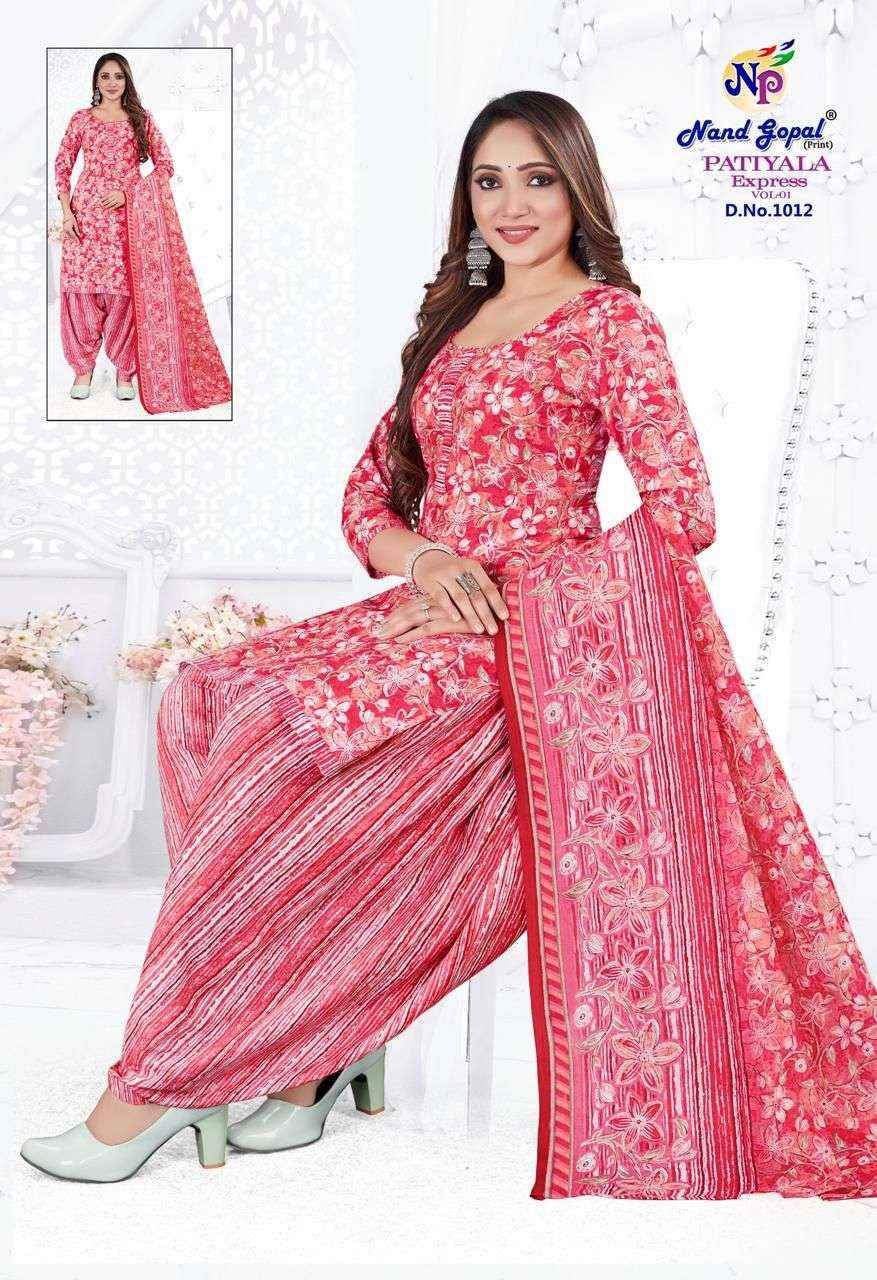 NAND GOPAL PATIYALA EXPRESS VOL 1 COTTON DRESS MATERIAL ( 12 PCS CATALOG )