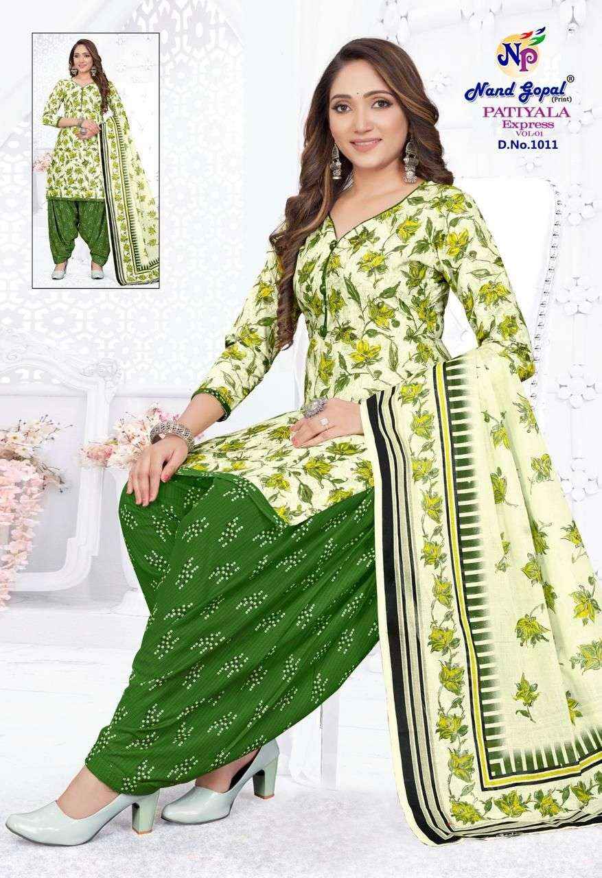 NAND GOPAL PATIYALA EXPRESS VOL 1 COTTON DRESS MATERIAL ( 12 PCS CATALOG )