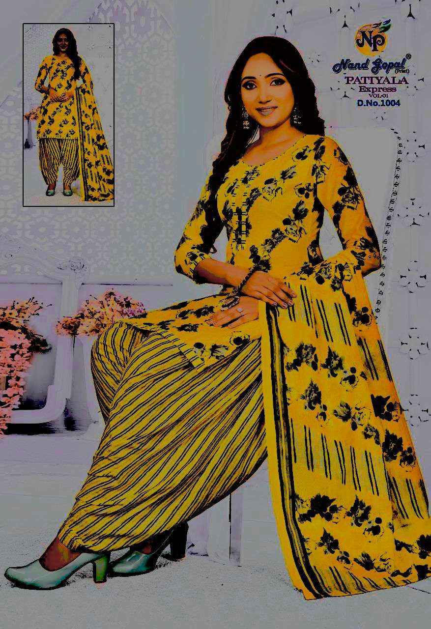 NAND GOPAL PATIYALA EXPRESS VOL 1 COTTON DRESS MATERIAL ( 12 PCS CATALOG )