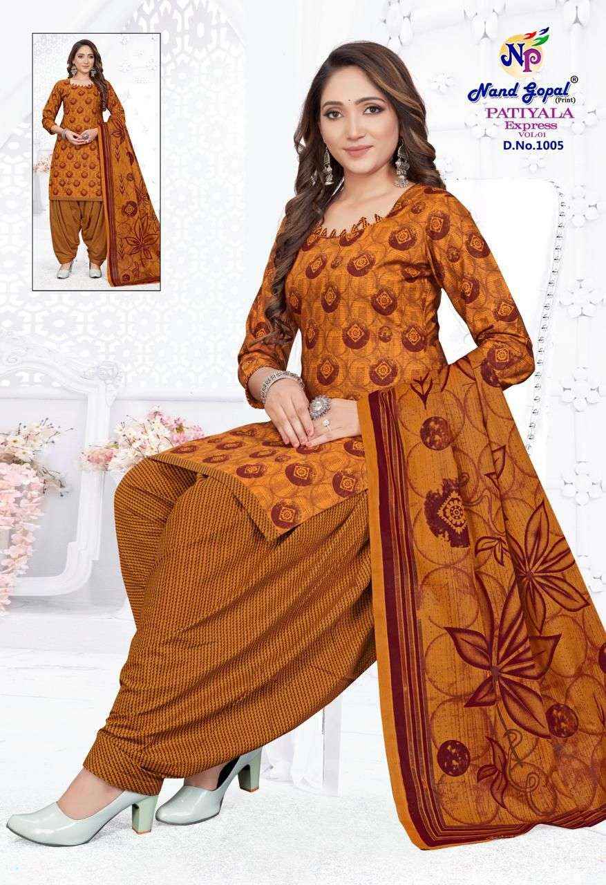 NAND GOPAL PATIYALA EXPRESS VOL 1 COTTON DRESS MATERIAL ( 12 PCS CATALOG )