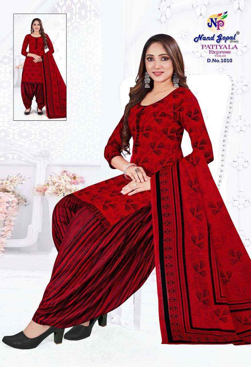 NAND GOPAL PATIYALA EXPRESS VOL 1 COTTON DRESS MATERIAL ( 12 PCS CATALOG )