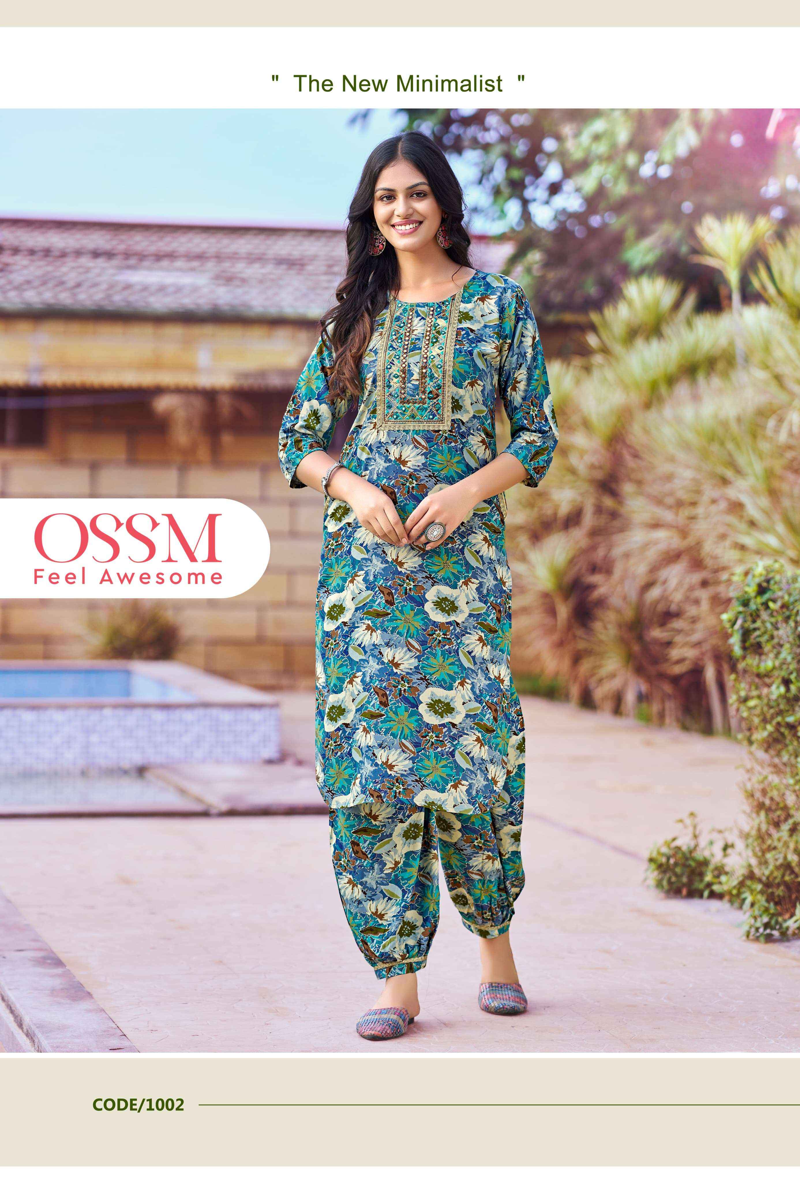 OSSM MAAHI VOL 3 RAYON AFGHANI READYMADE SUITS ( 6 PCS CATALOG )