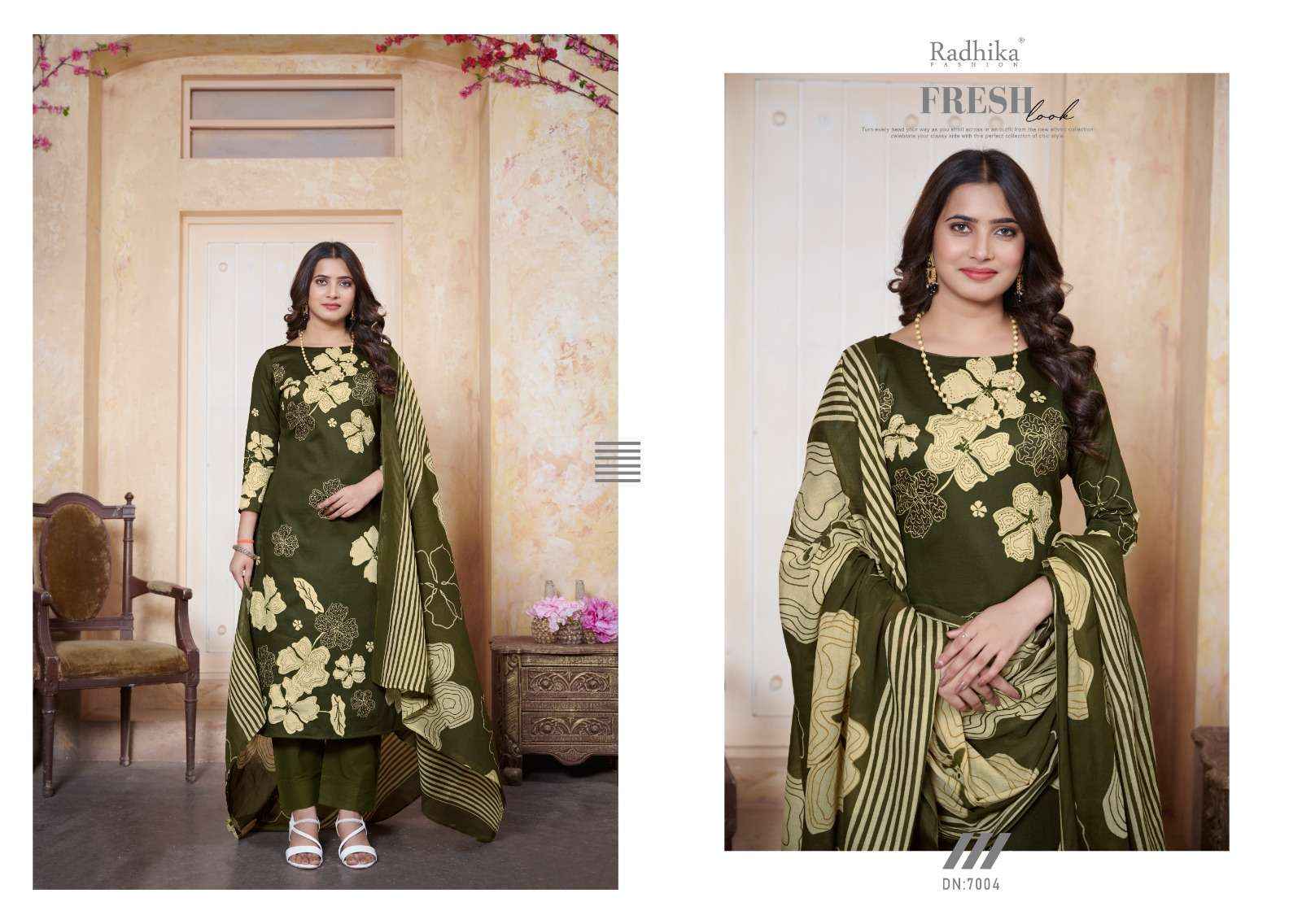 RADHIKA FASHION AZARA GULBAGH VOL 3 JAM COTTON DRESS MATERIAL ( 6 PCS CATALOG )