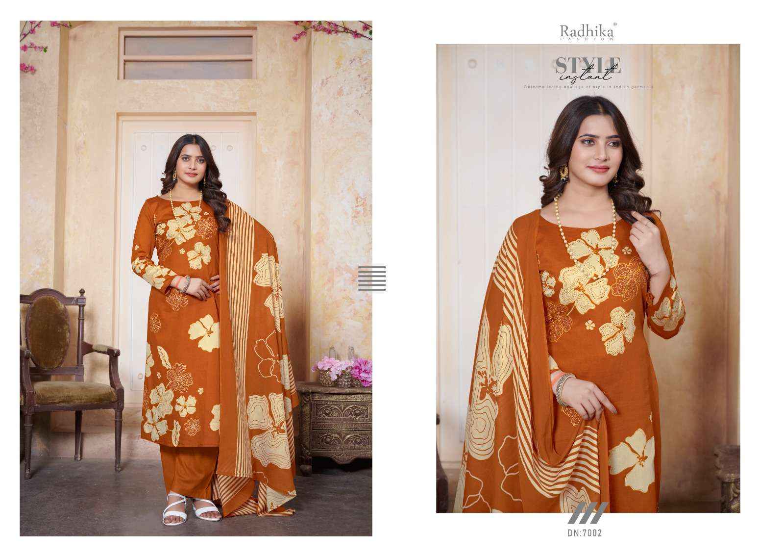 RADHIKA FASHION AZARA GULBAGH VOL 3 JAM COTTON DRESS MATERIAL ( 6 PCS CATALOG )