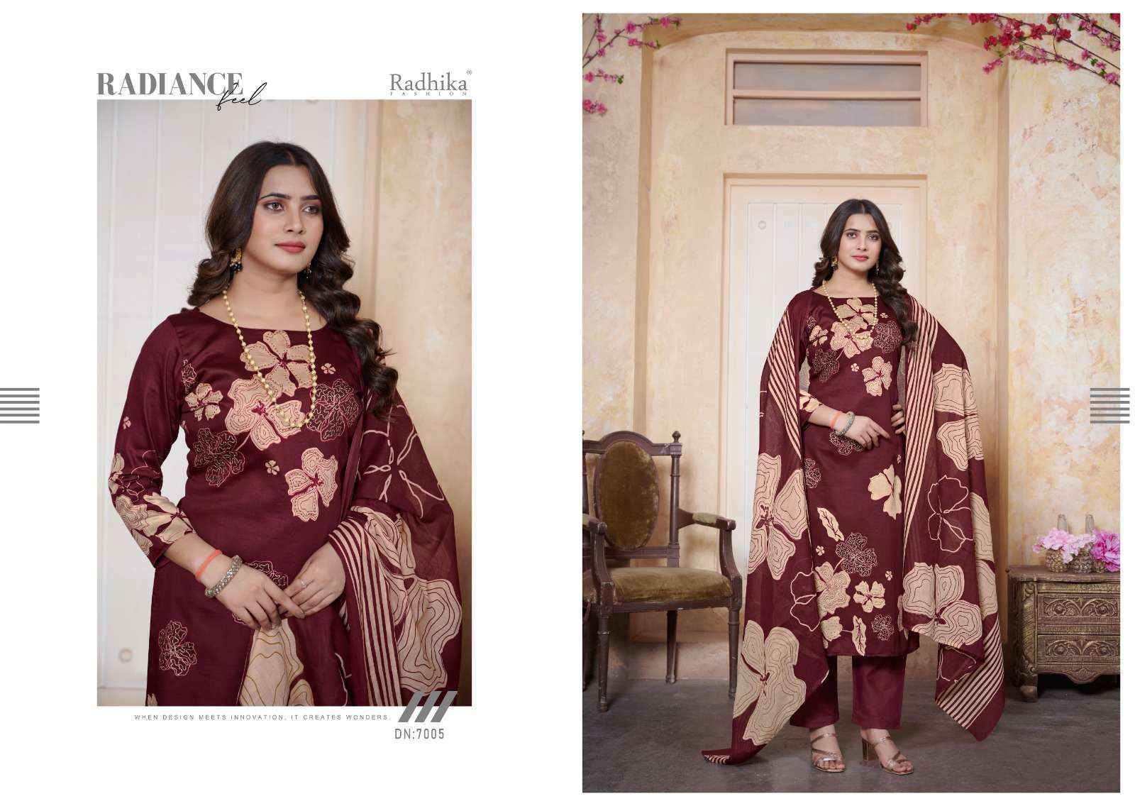 RADHIKA FASHION AZARA GULBAGH VOL 3 JAM COTTON DRESS MATERIAL ( 6 PCS CATALOG )