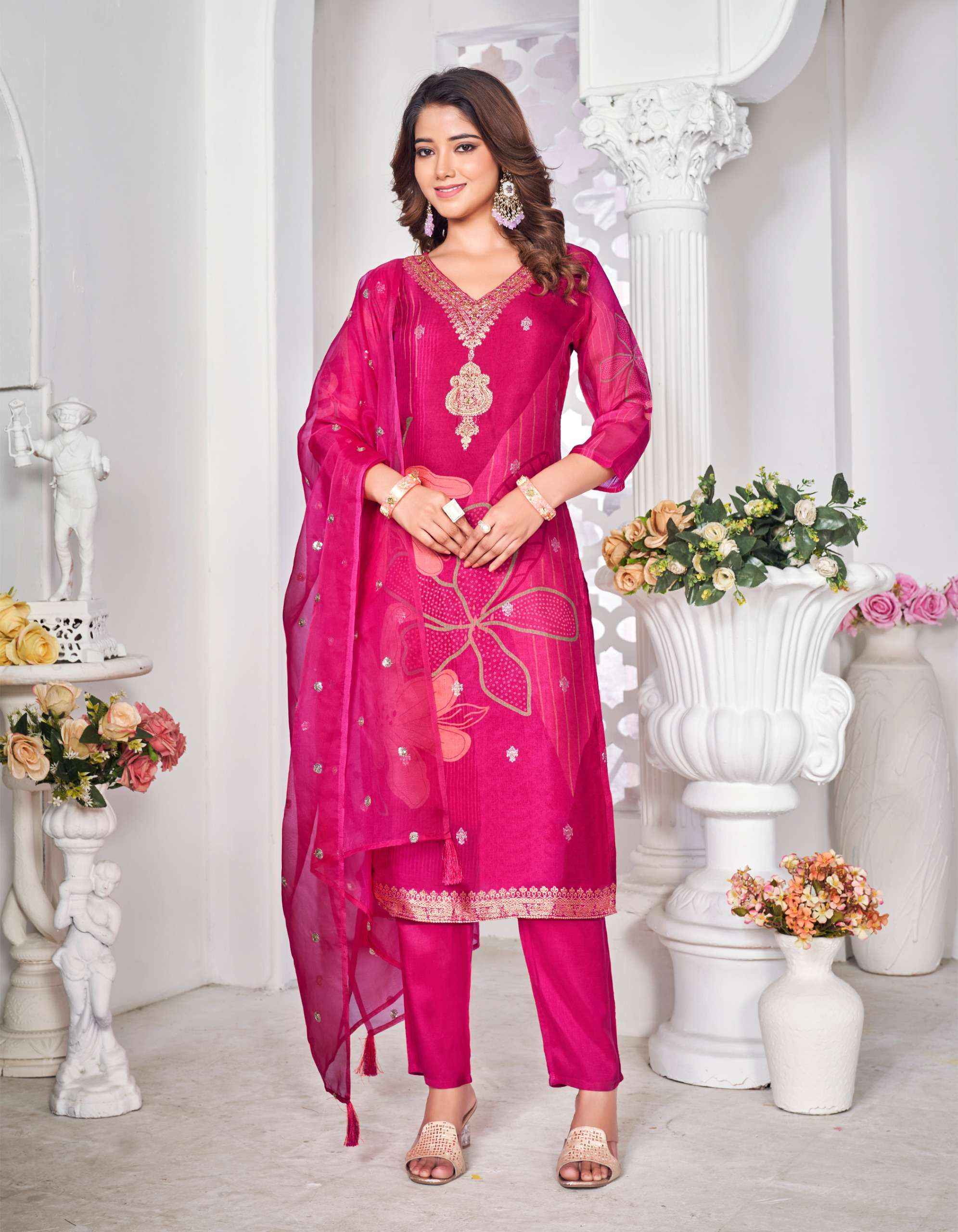 RADHIKA LIFE STYLE GÜLNAZ VOL 3 ORGANZA SILK DESIGNER SUIT ( 6 PCS CATALOG )