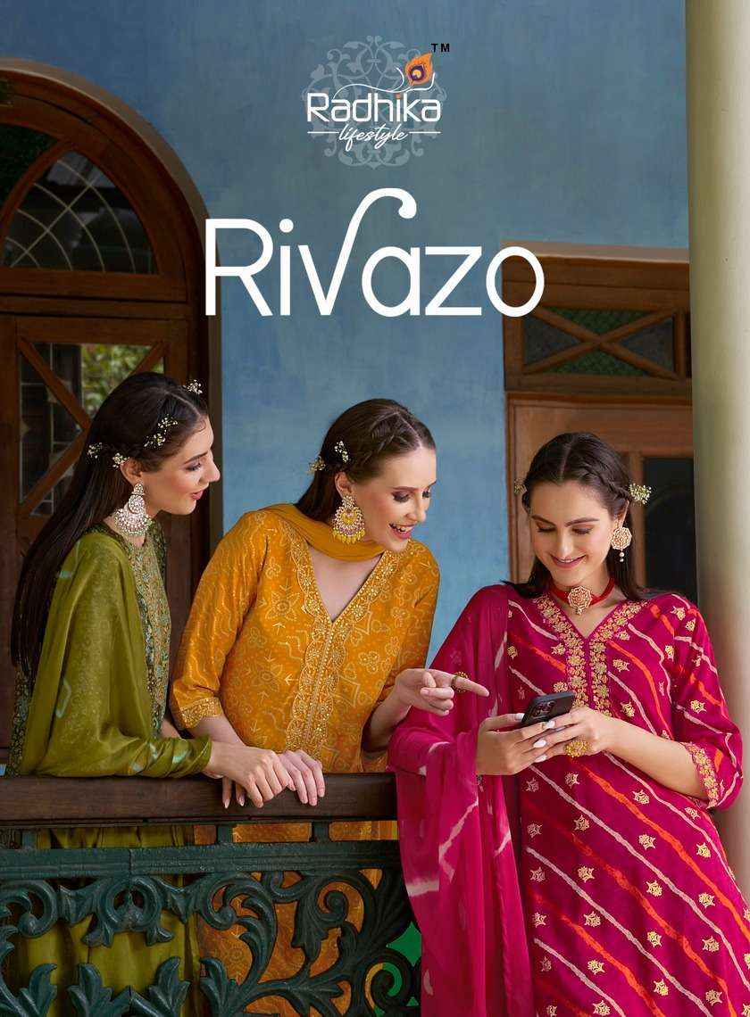 RADHIKA LIFESTYLE RIVAZO VOL 1 RAYON DESIGNER KURTI COMBO SET ( 6 PCS CATALOG )