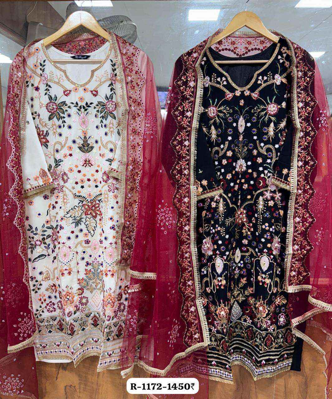 RAMSHA R 1172 GEORGETTE HEAVY EMBROIDERED SUIT ( 2 pcs catalog )