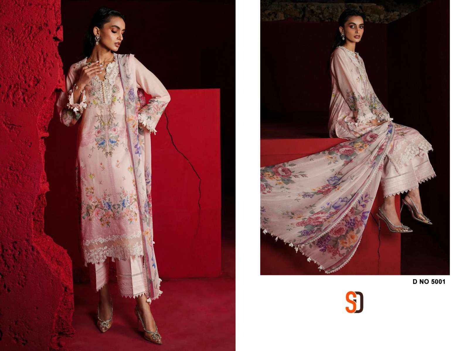 SHARADDHA DESIGNER SANA SAFINAZ VOL 5 LAWN COTTON SALWAR SUITS ( 2 pcs set )