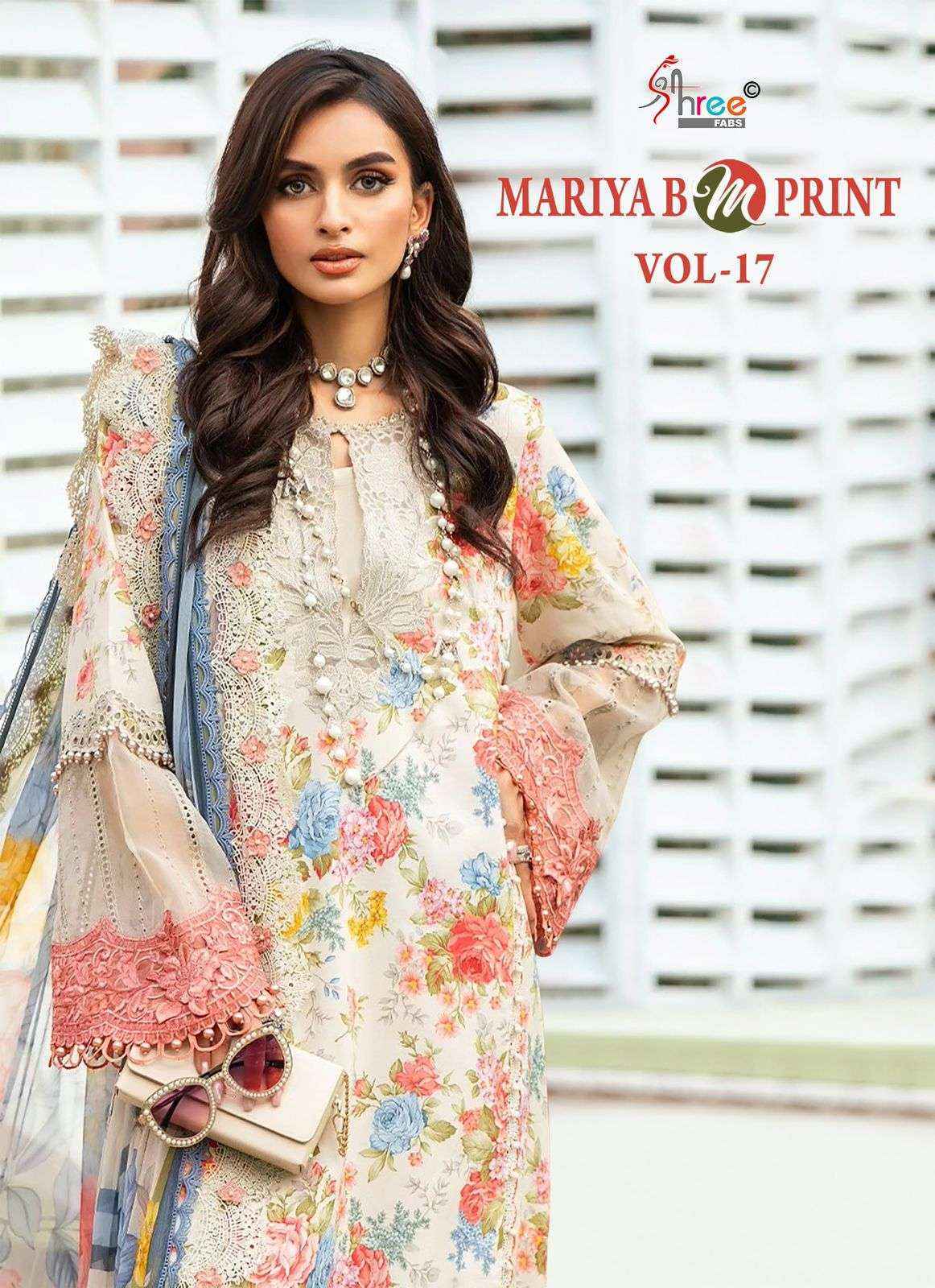 SHREE FABS MARIYA B M PRINT VOL 17 COTTON PAKISTANI SUIT ( 6 PCS CATALOG )